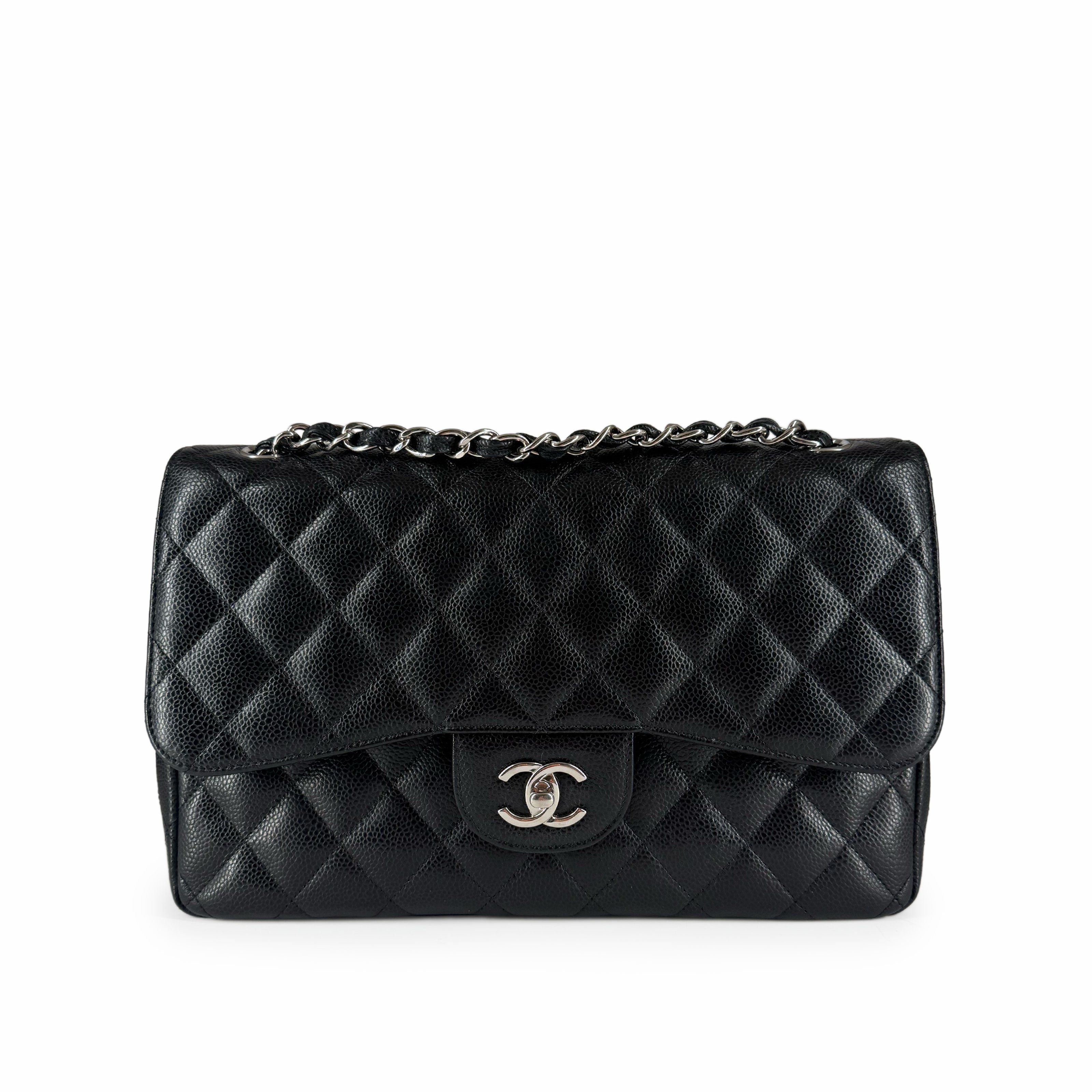 Chanel Timeless Jumbo Black Caviar SHW