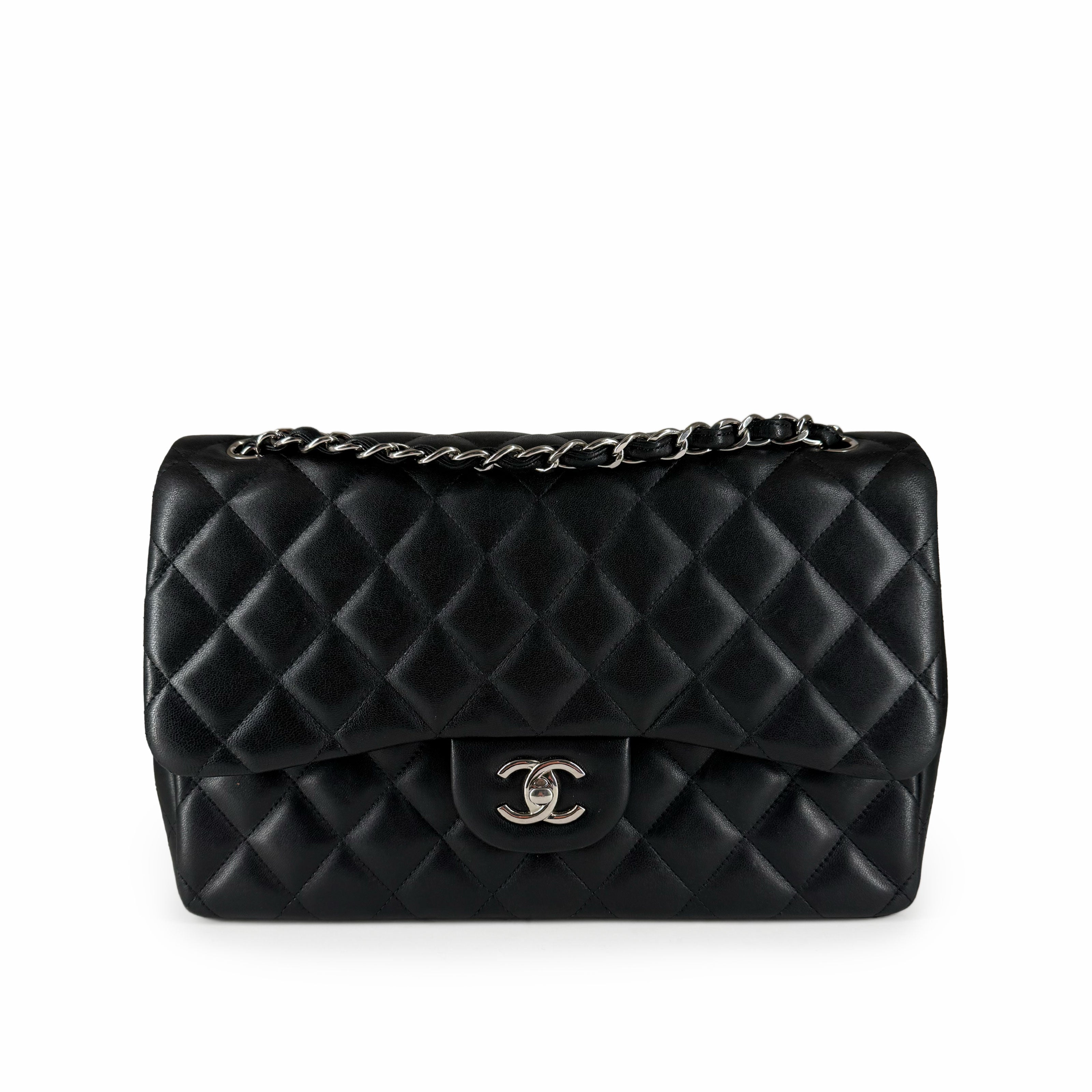 Chanel Timeless Jumbo Black Lambskin SHW