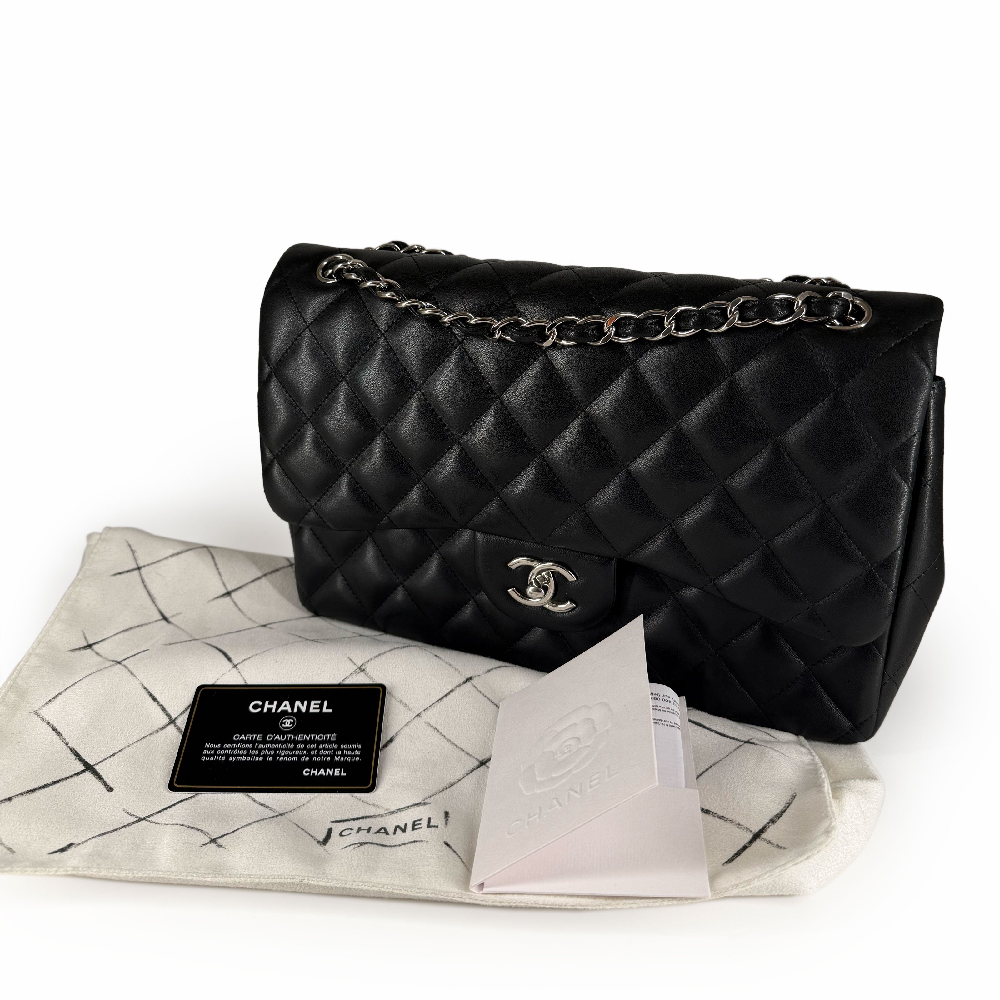 Chanel Timeless Jumbo Black Lambskin SHW