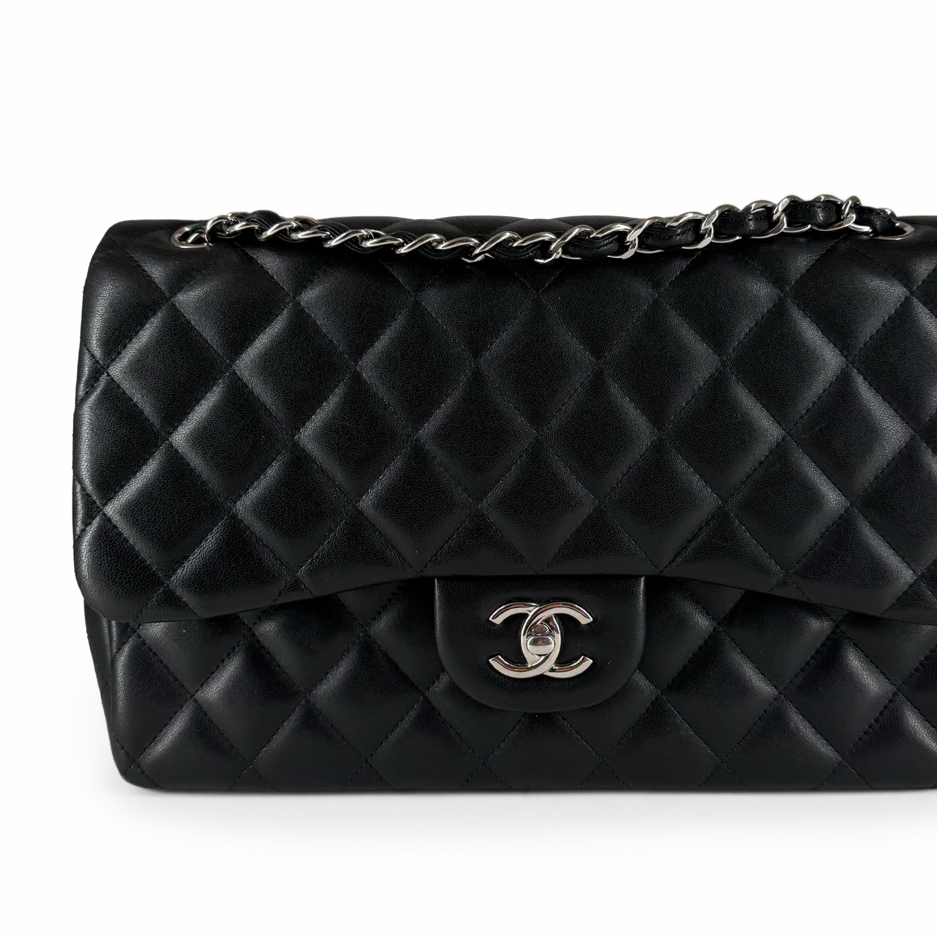 Chanel Timeless Jumbo Black Lambskin SHW