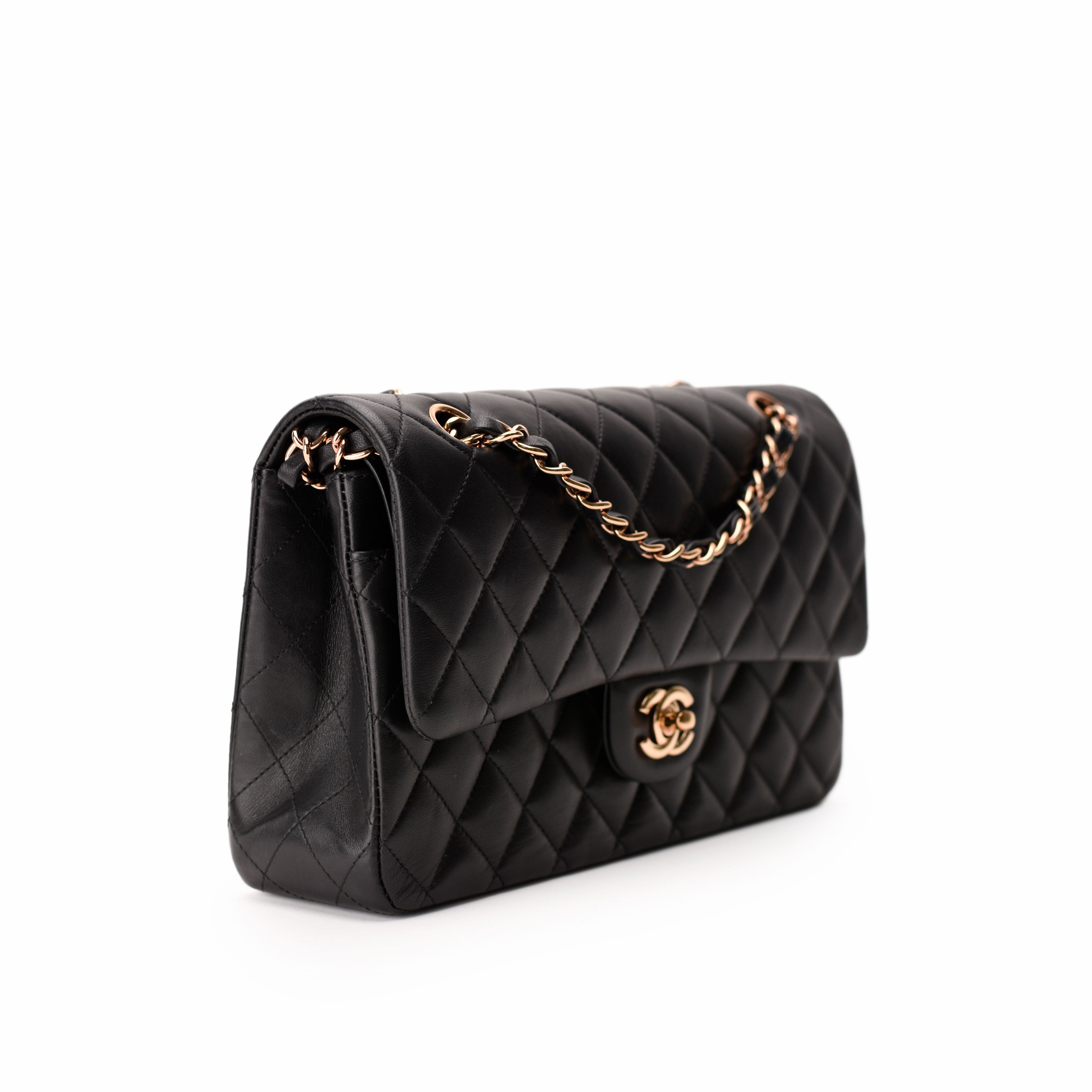 Chanel Timeless Medium Black Lambskin RHW