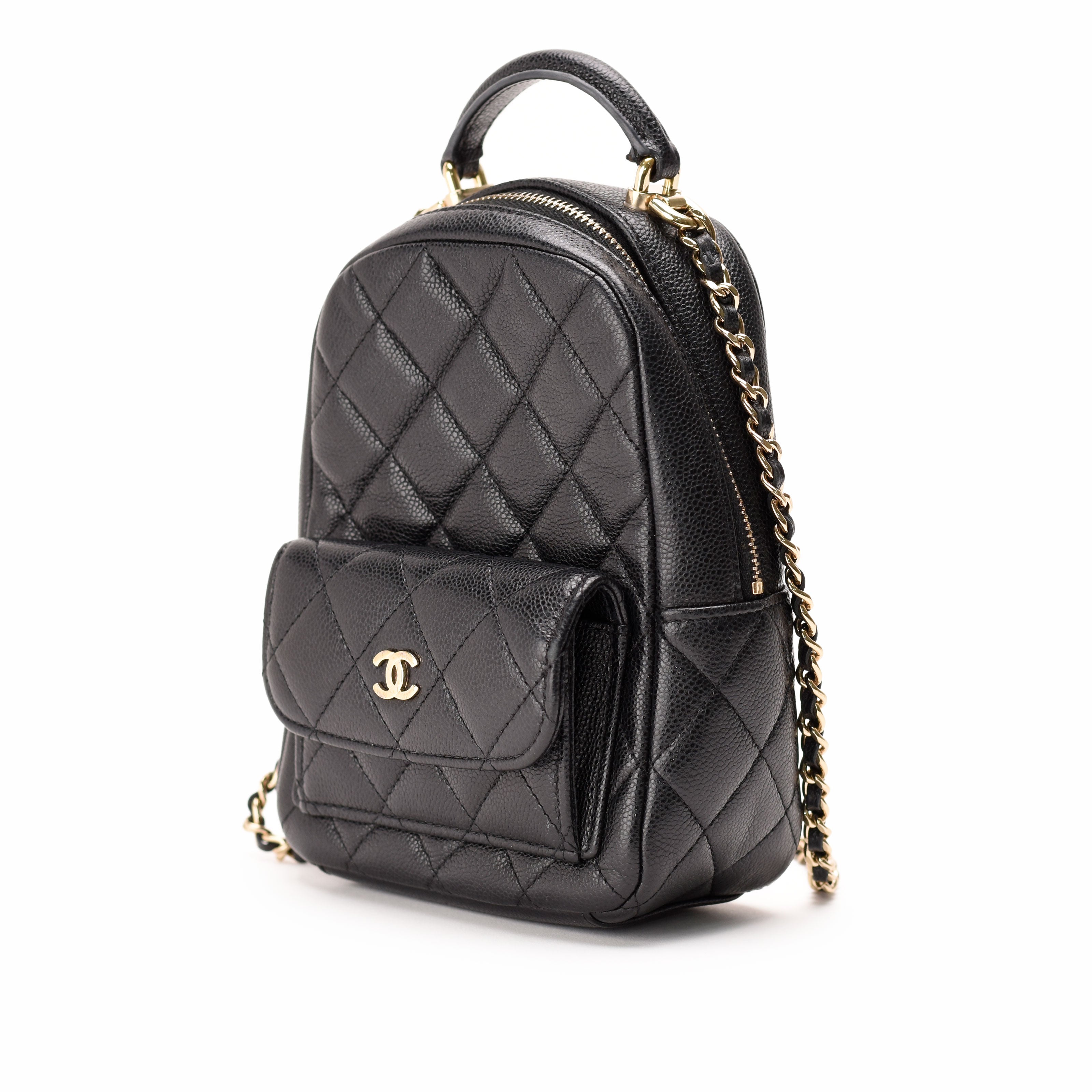 Chanel Matelasse Mini Backpack Black Caviar CHW