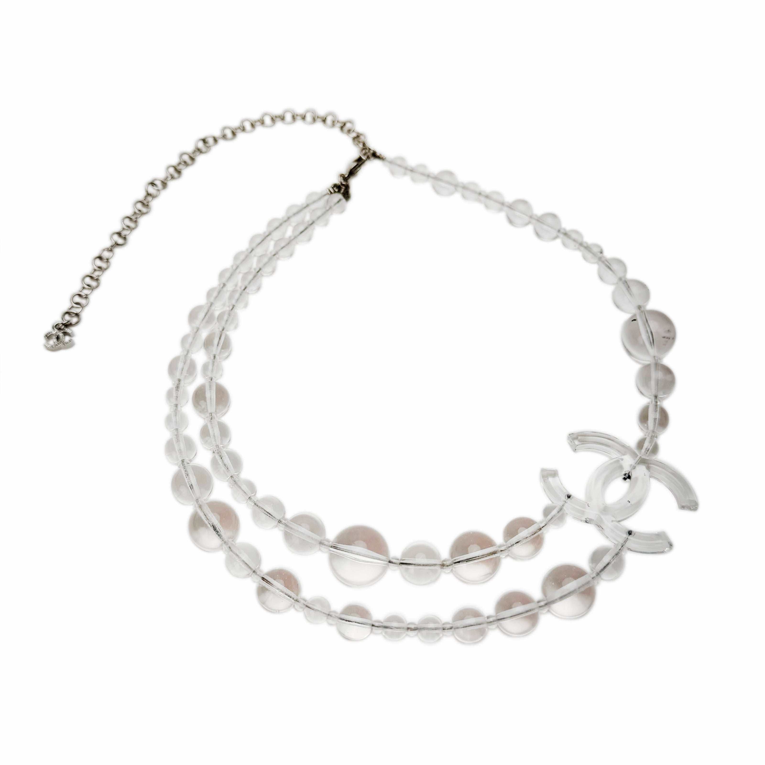 Chanel Transparent Pearl Choker Necklace