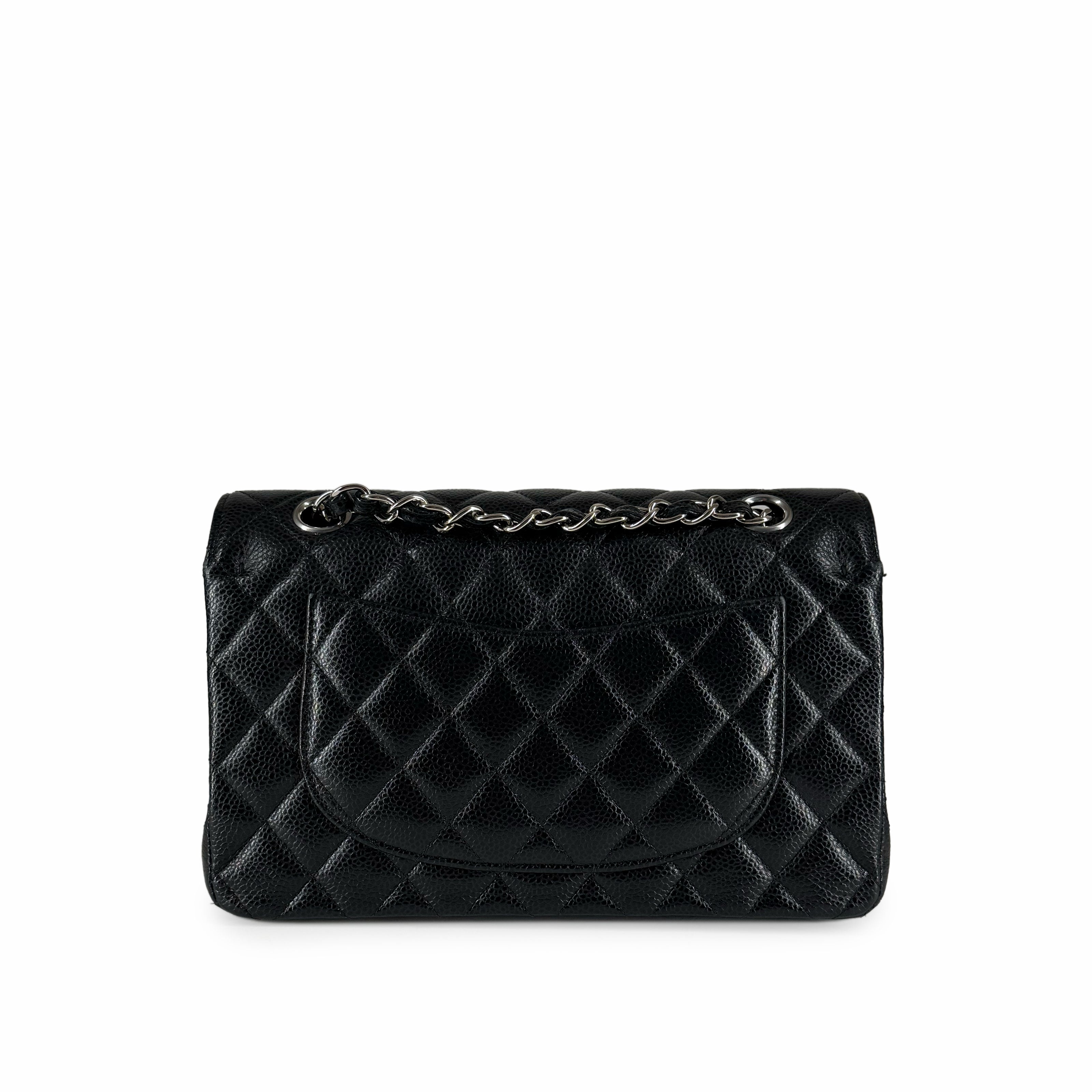 Chanel Timeless Small Black Caviar SHW