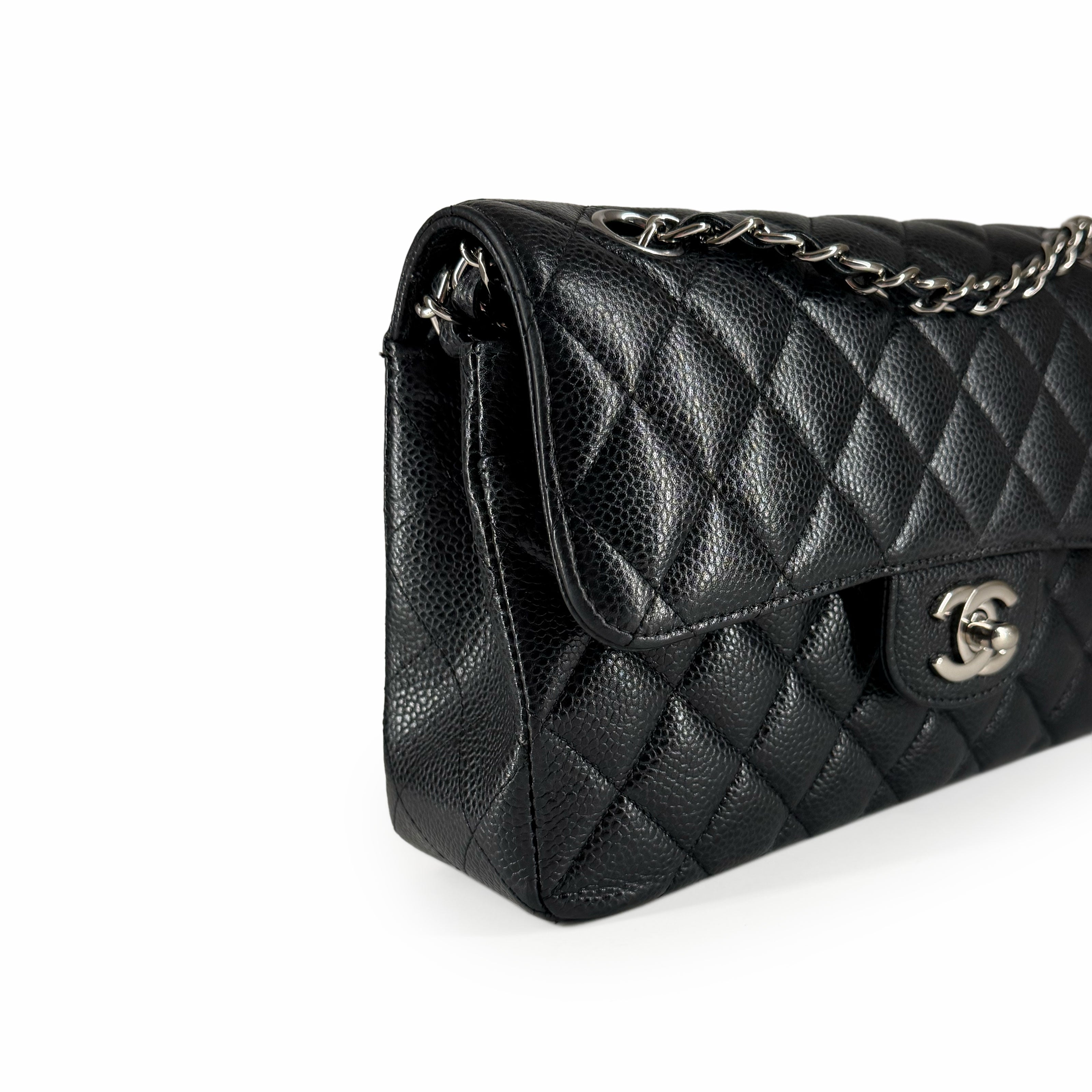 Chanel Timeless Small Black Caviar SHW