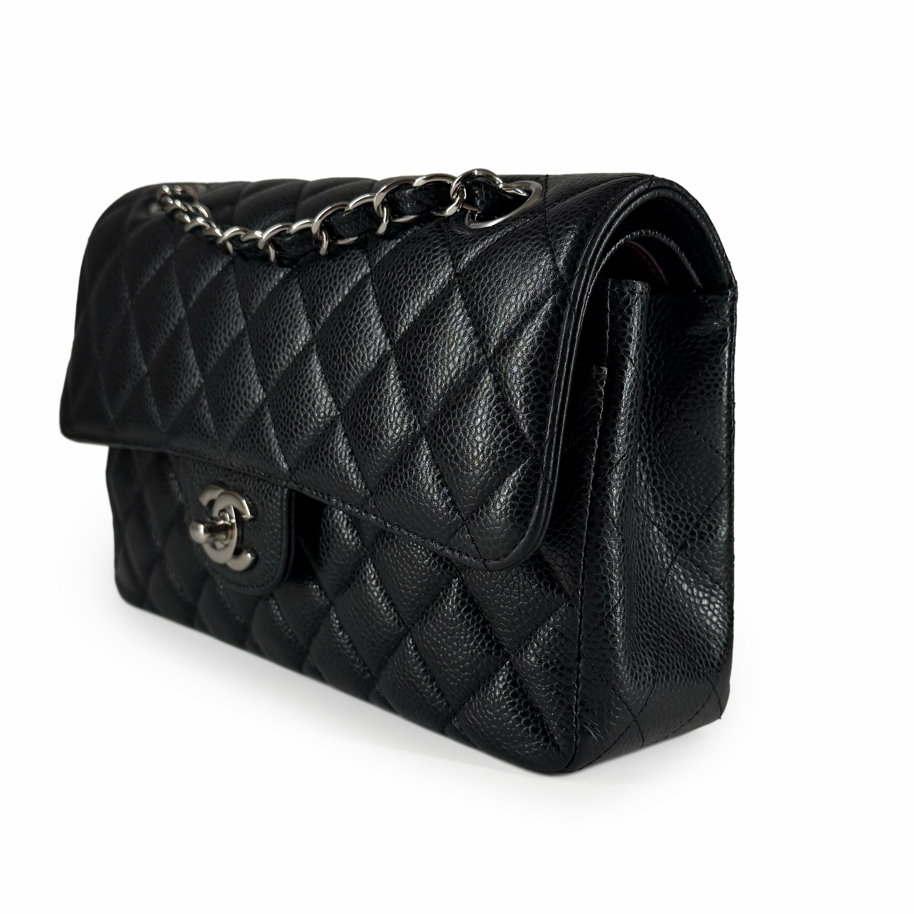 Chanel Timeless Small Black Caviar SHW