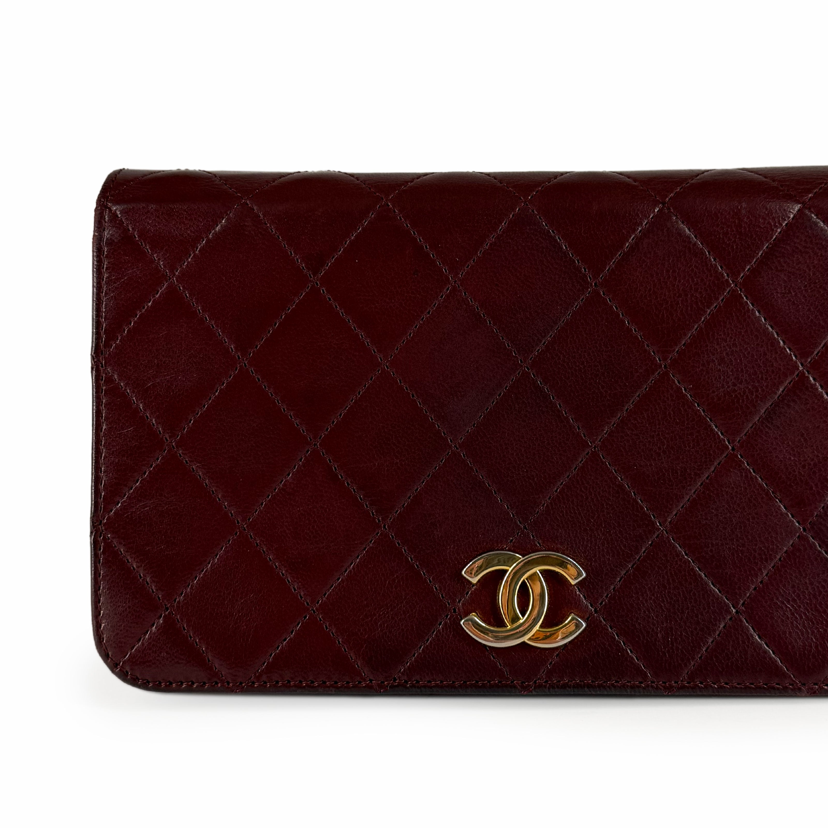 Chanel WOC Vintage Lambskin Burgundy GHW