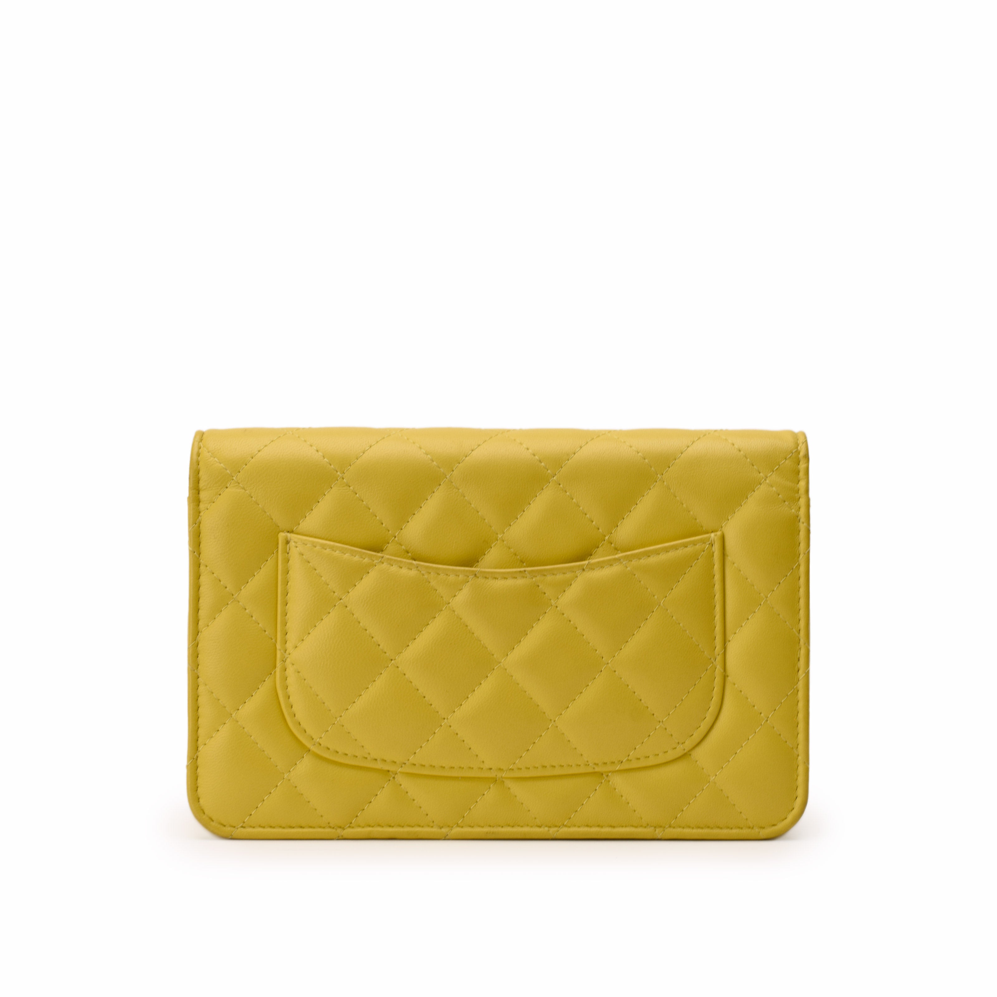 Chanel WOC Pearl Crush Yellow Lambskin GBHW
