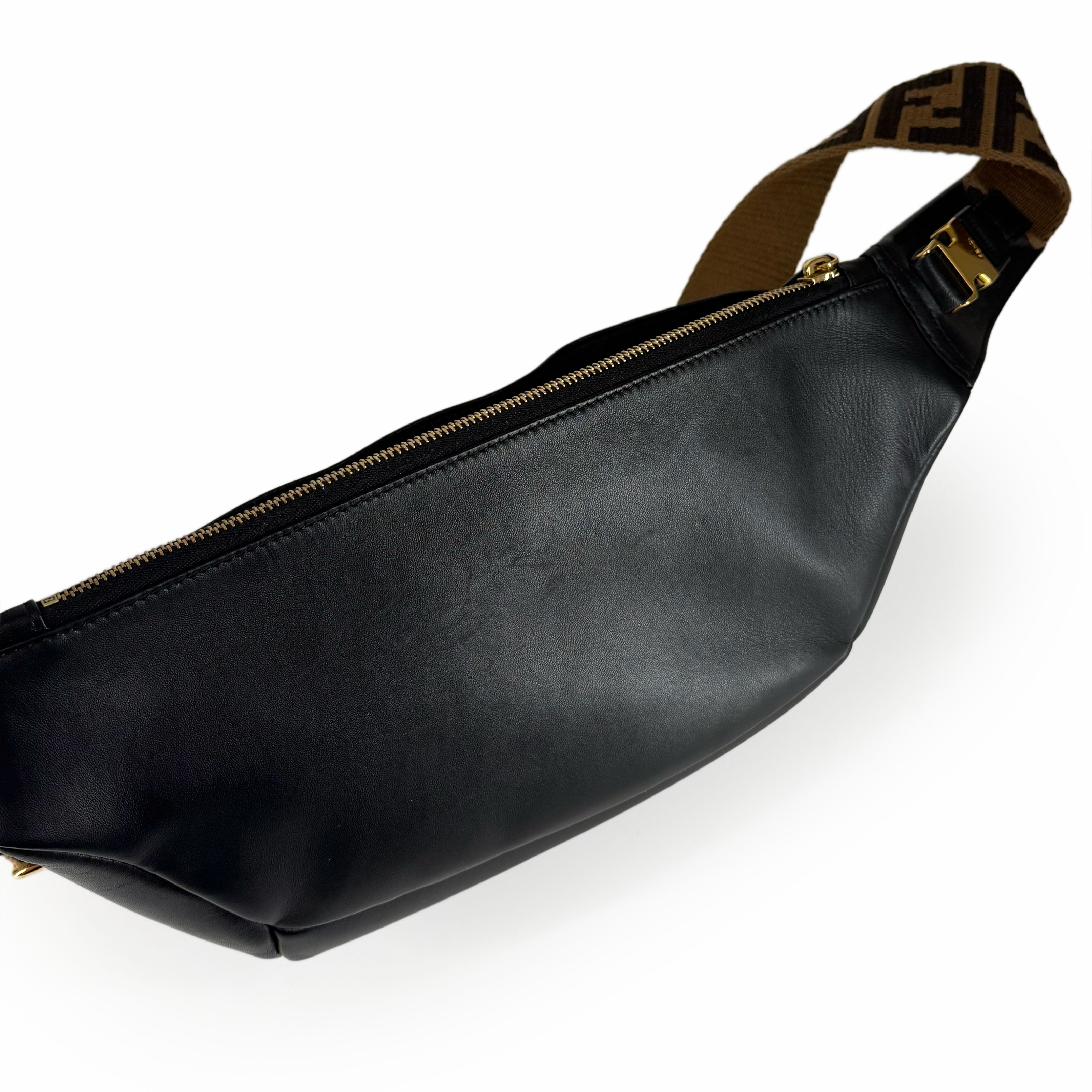 Fendi Nappa Apolo Baguette Bumbag Black
