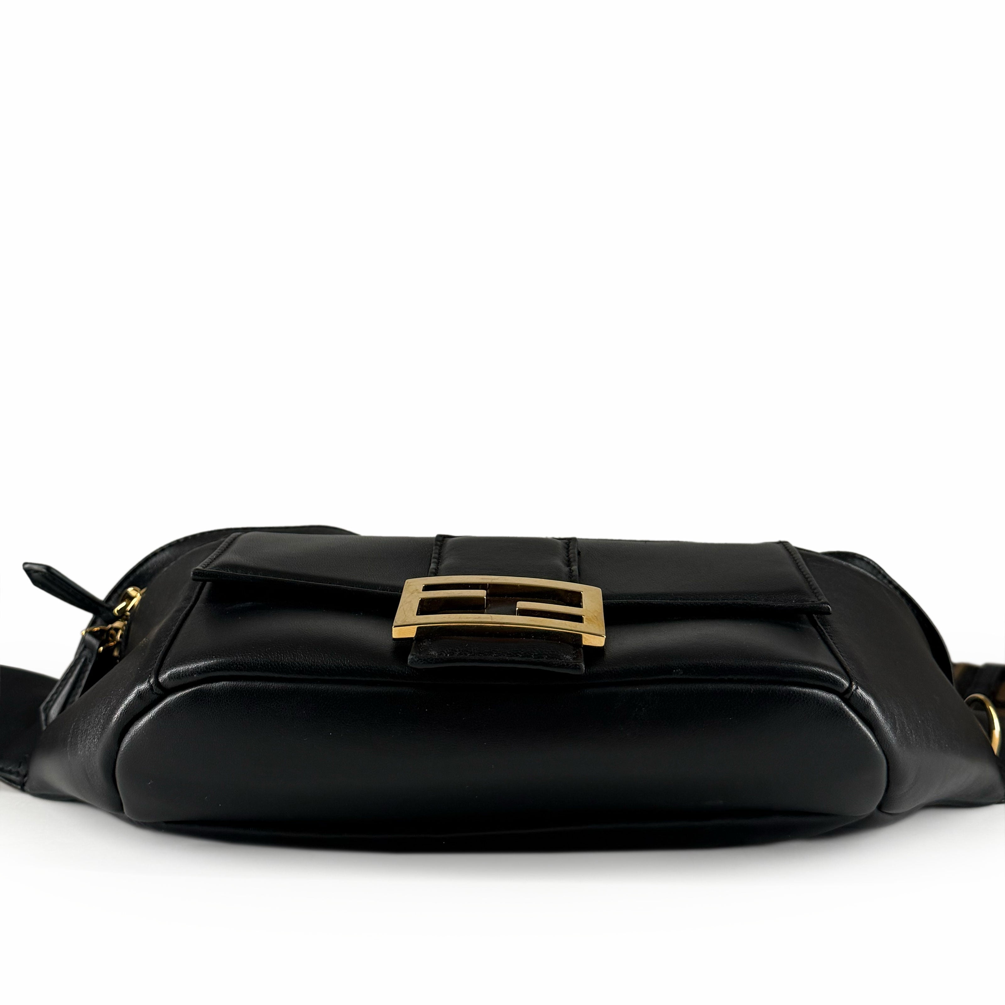 Fendi Nappa Apolo Baguette Bumbag Black