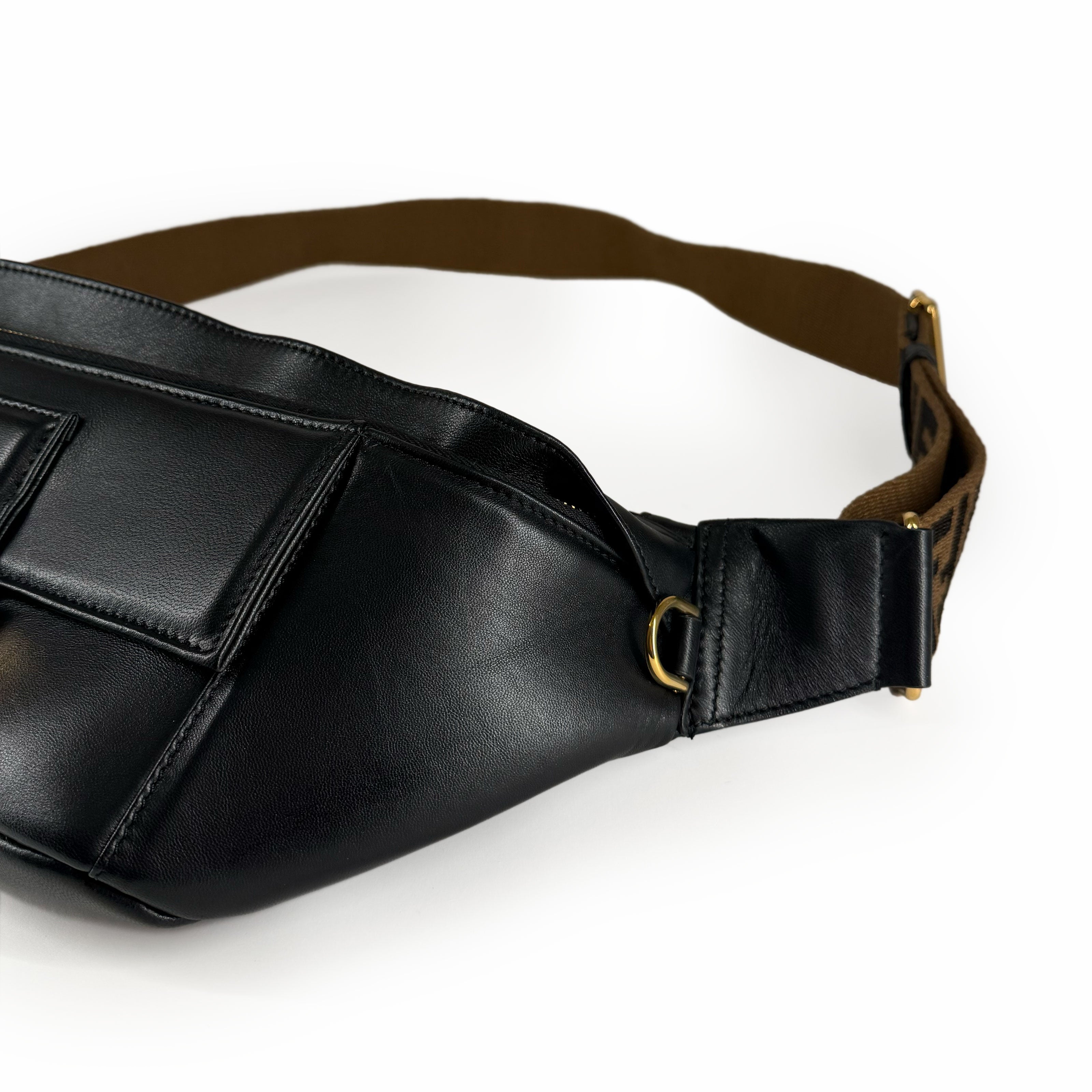 Fendi Nappa Apolo Baguette Bumbag Black