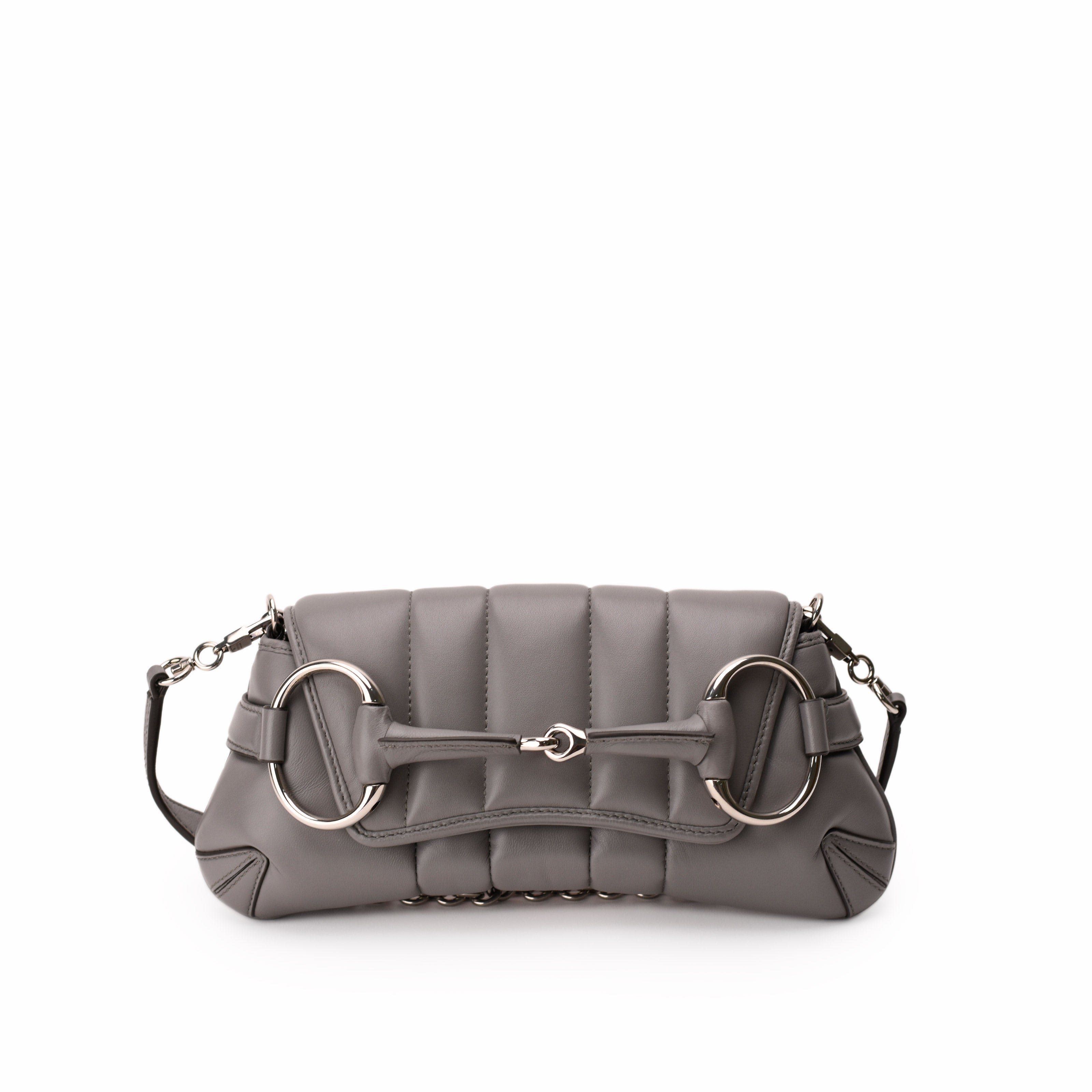 Gucci Horsebit Small Chain Shoulder Bag Gray