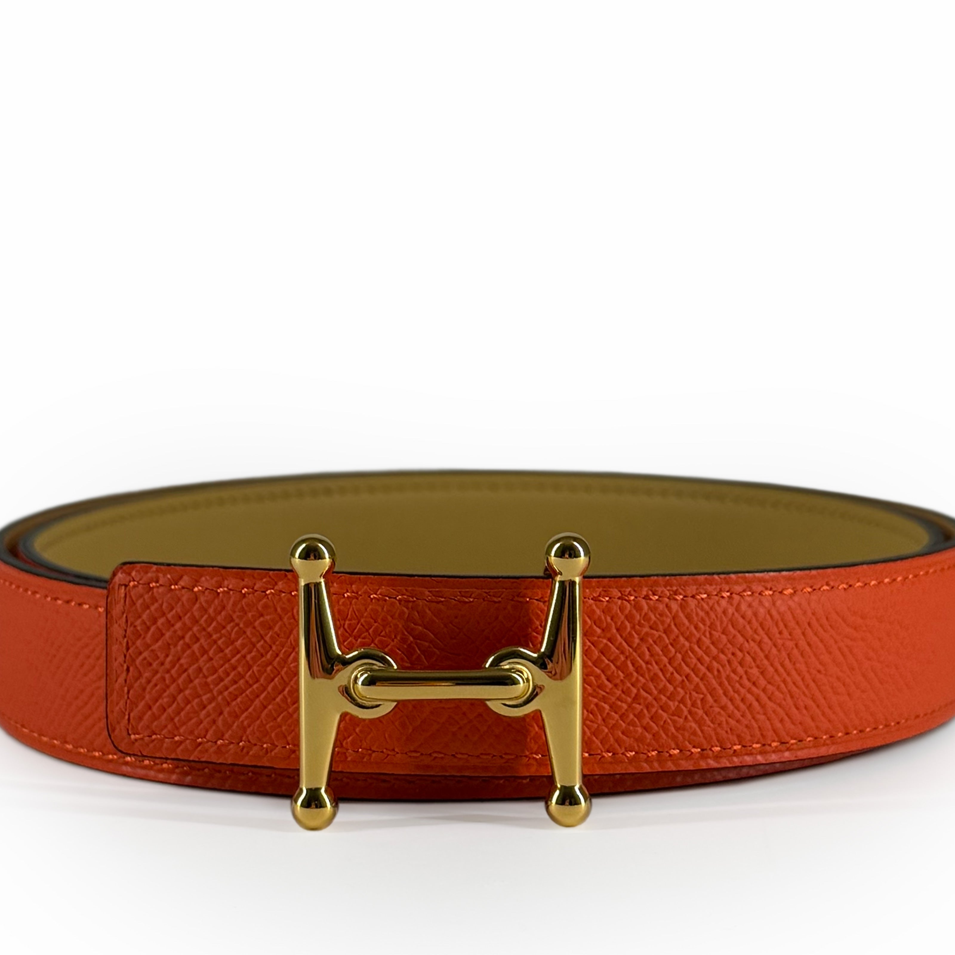Hermès Mors H Belt buckle & Reversible Leather Strap 24 mm