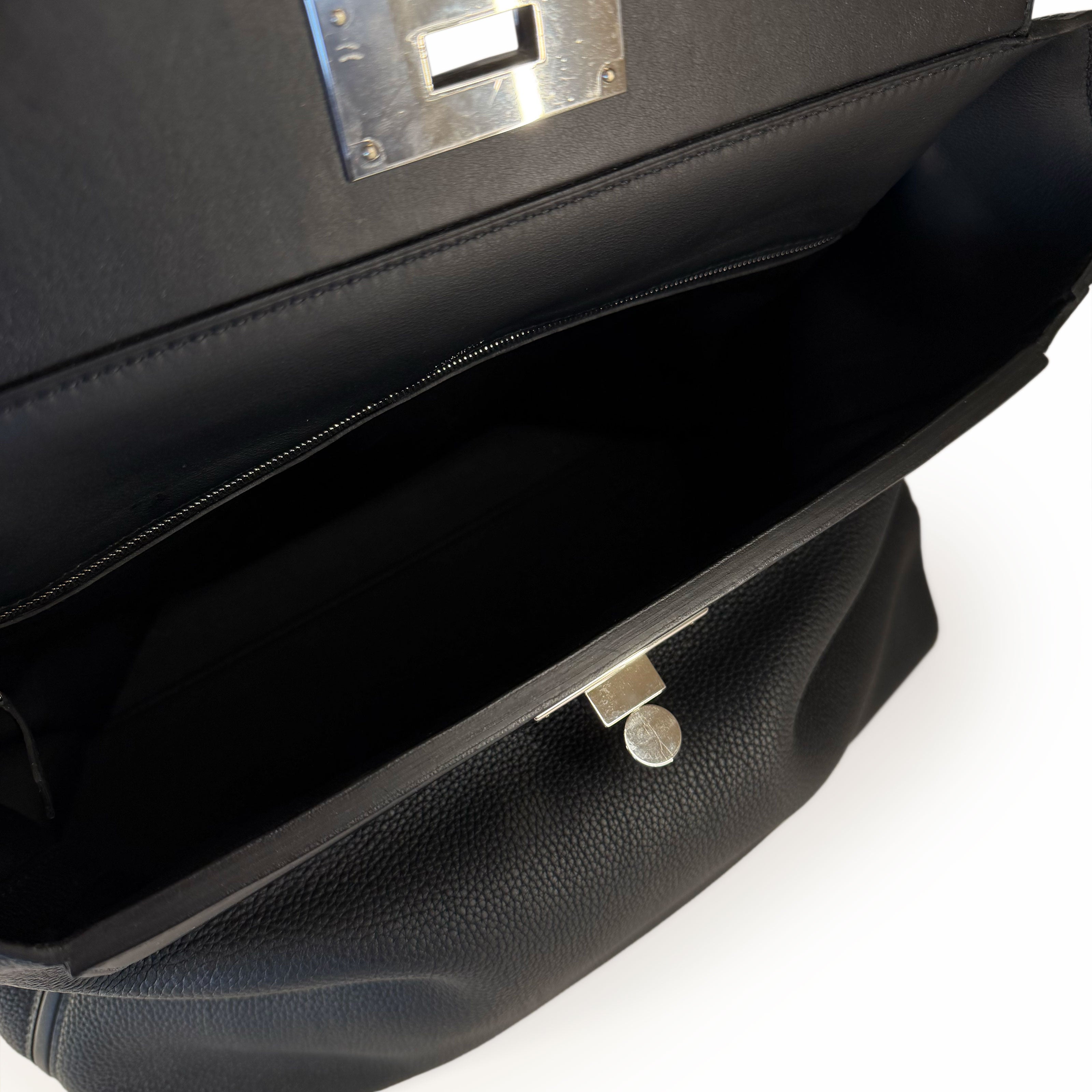 Hermès 24/24 35 Black Clemence PHW