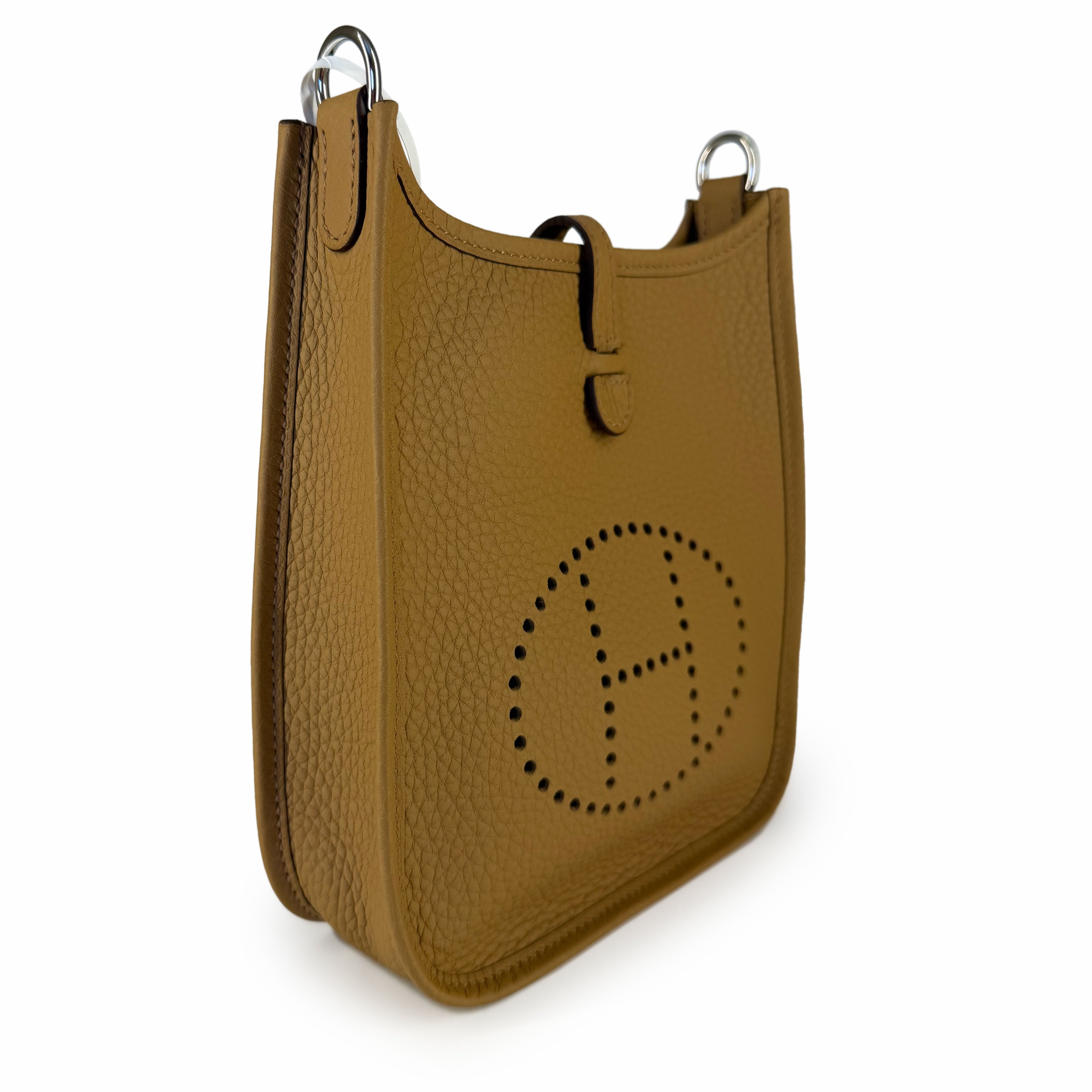 Hermès Mini Evelyne Biscuit Clemence PHW