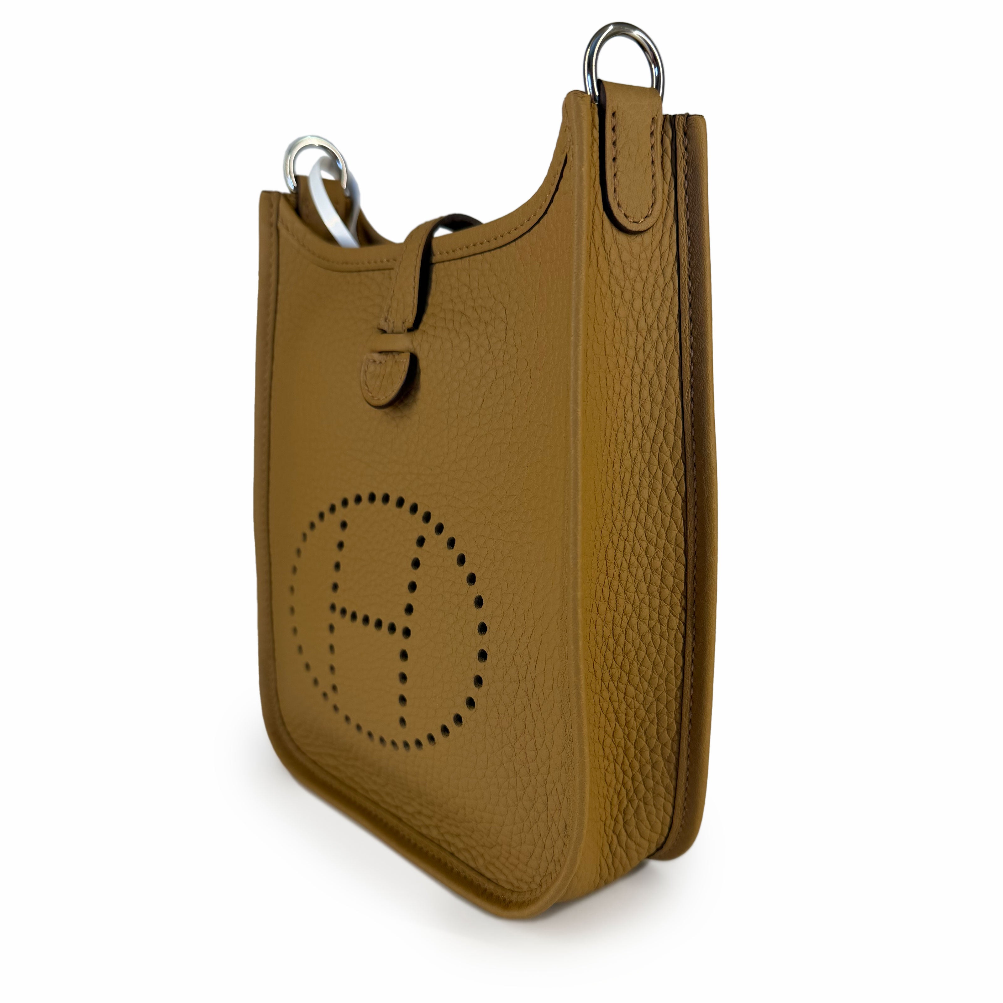 Hermès Mini Evelyne Biscuit Clemence PHW