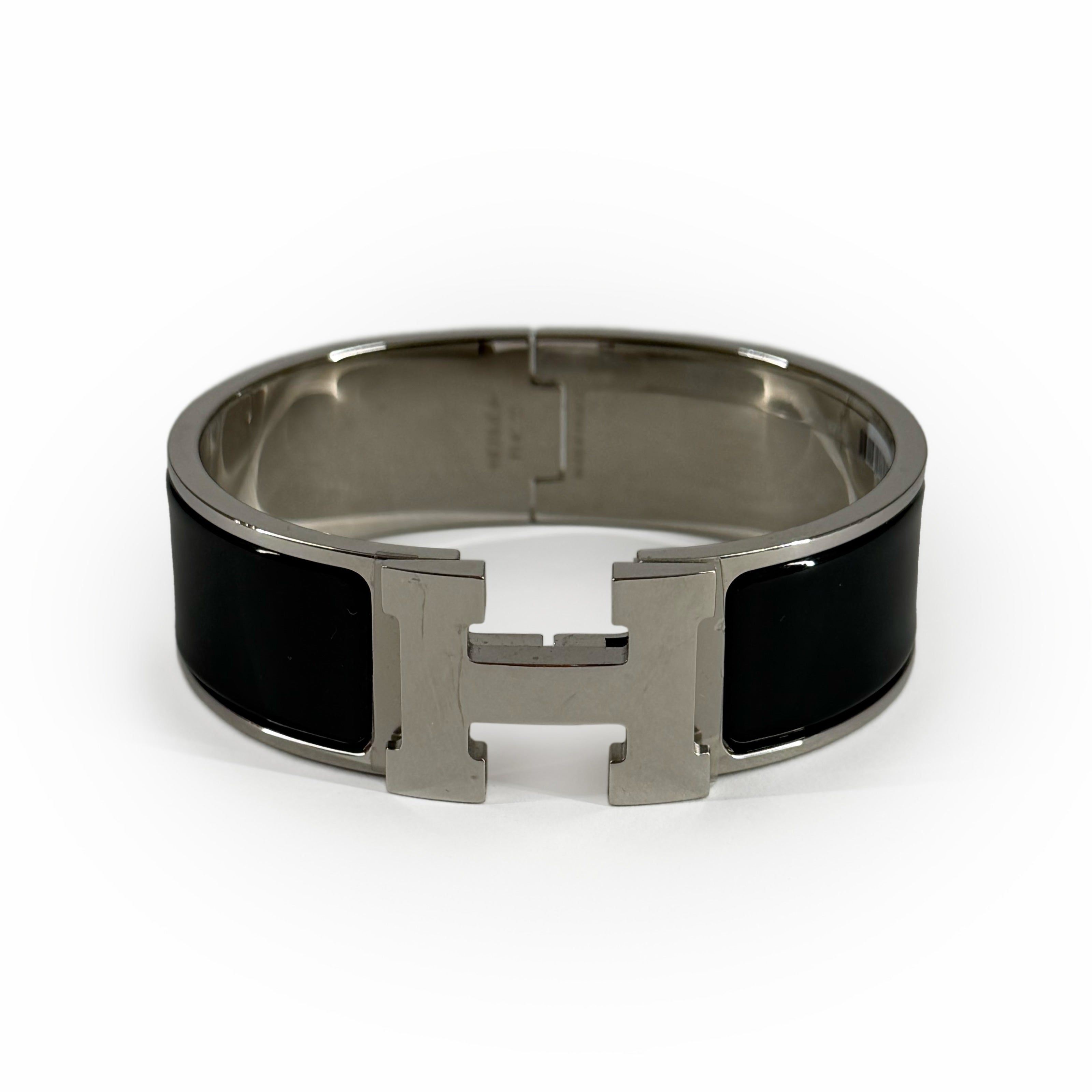 Hermès Clic Clac H Bracelet Black