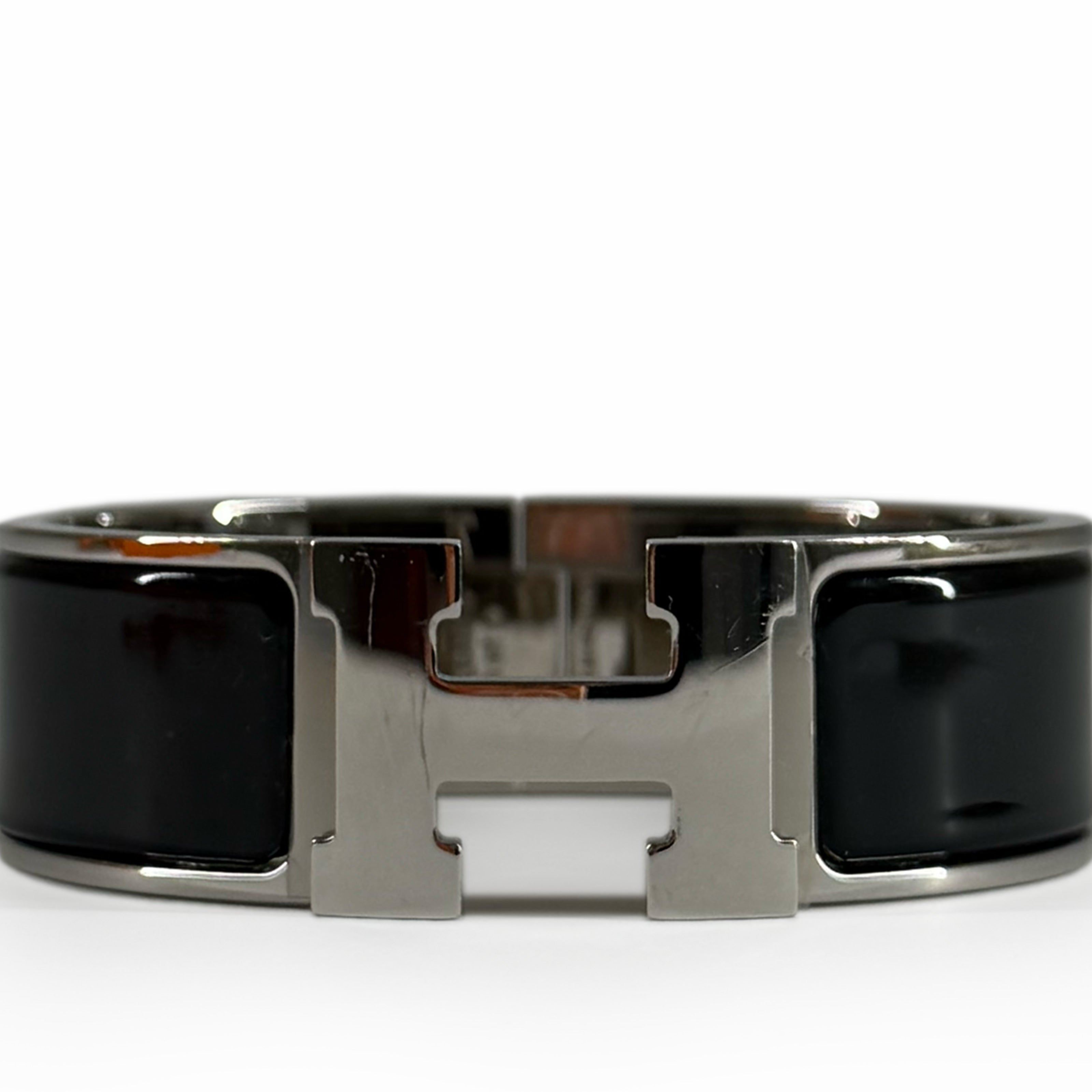 Hermès Clic Clac H Bracelet Black