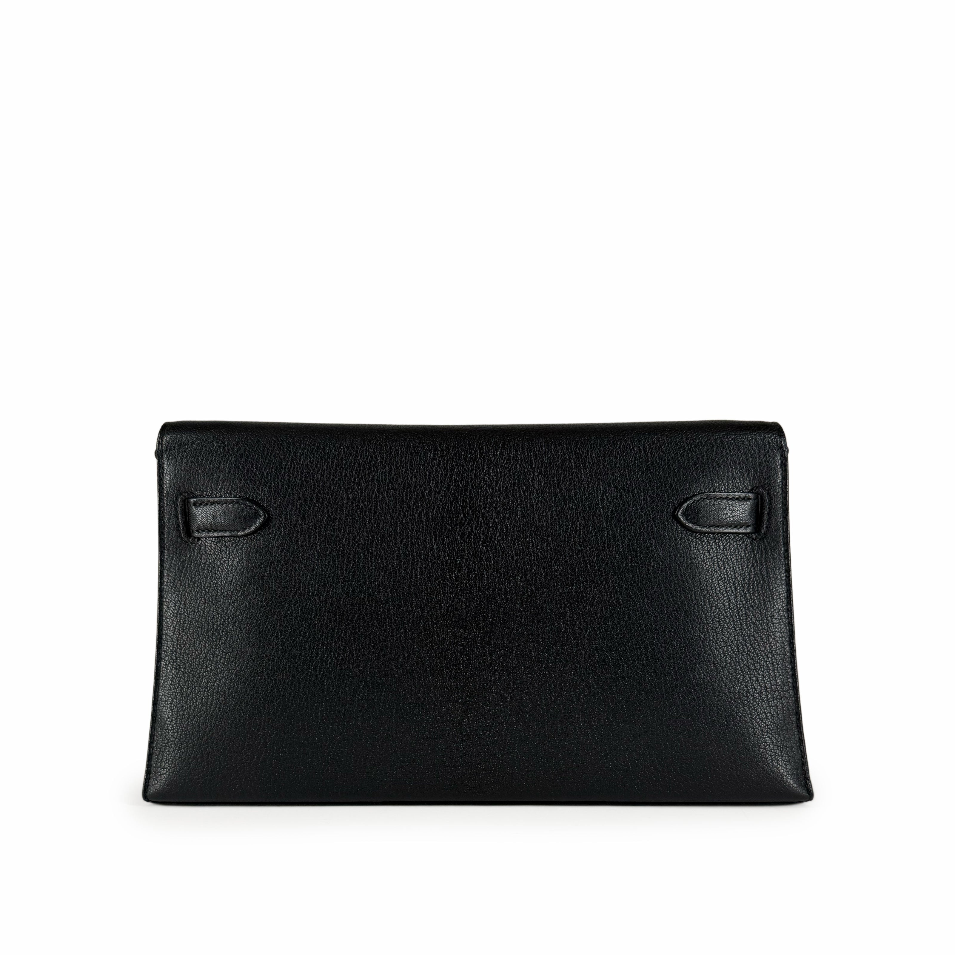 Hermès Kelly Elan Black Chamkila Goatskin PHW