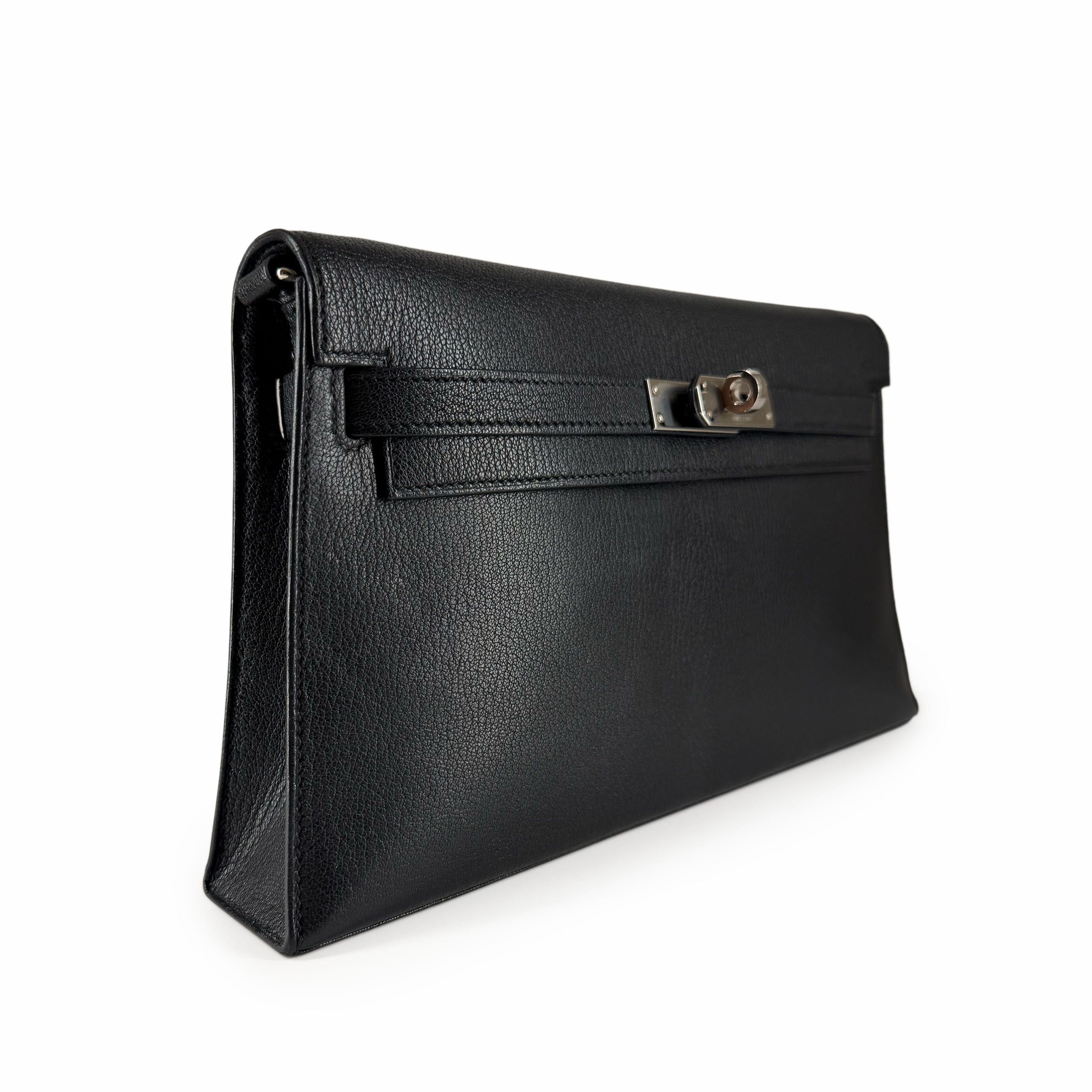 Hermès Kelly Elan Black Chamkila Goatskin PHW