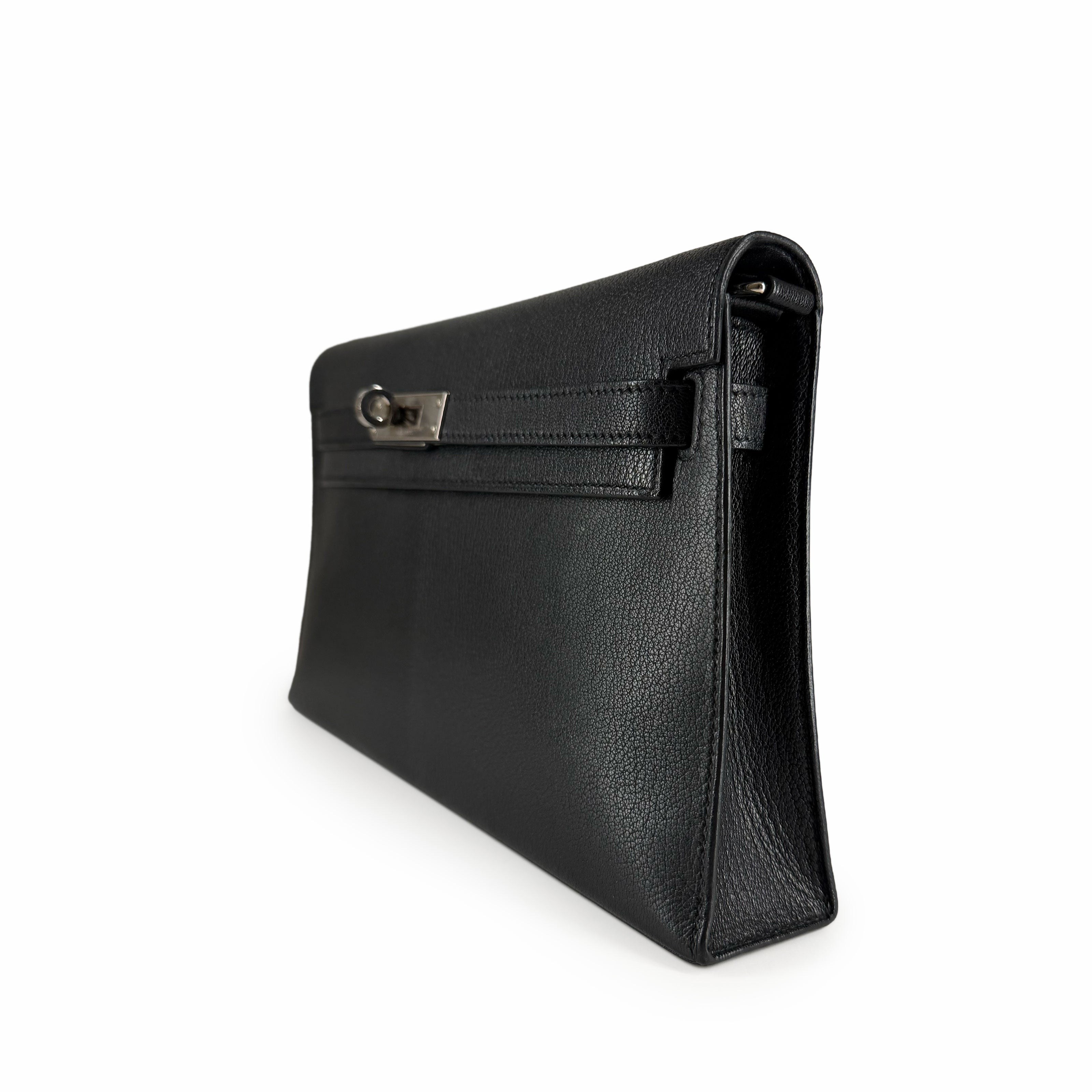 Hermès Kelly Elan Black Chamkila Goatskin PHW