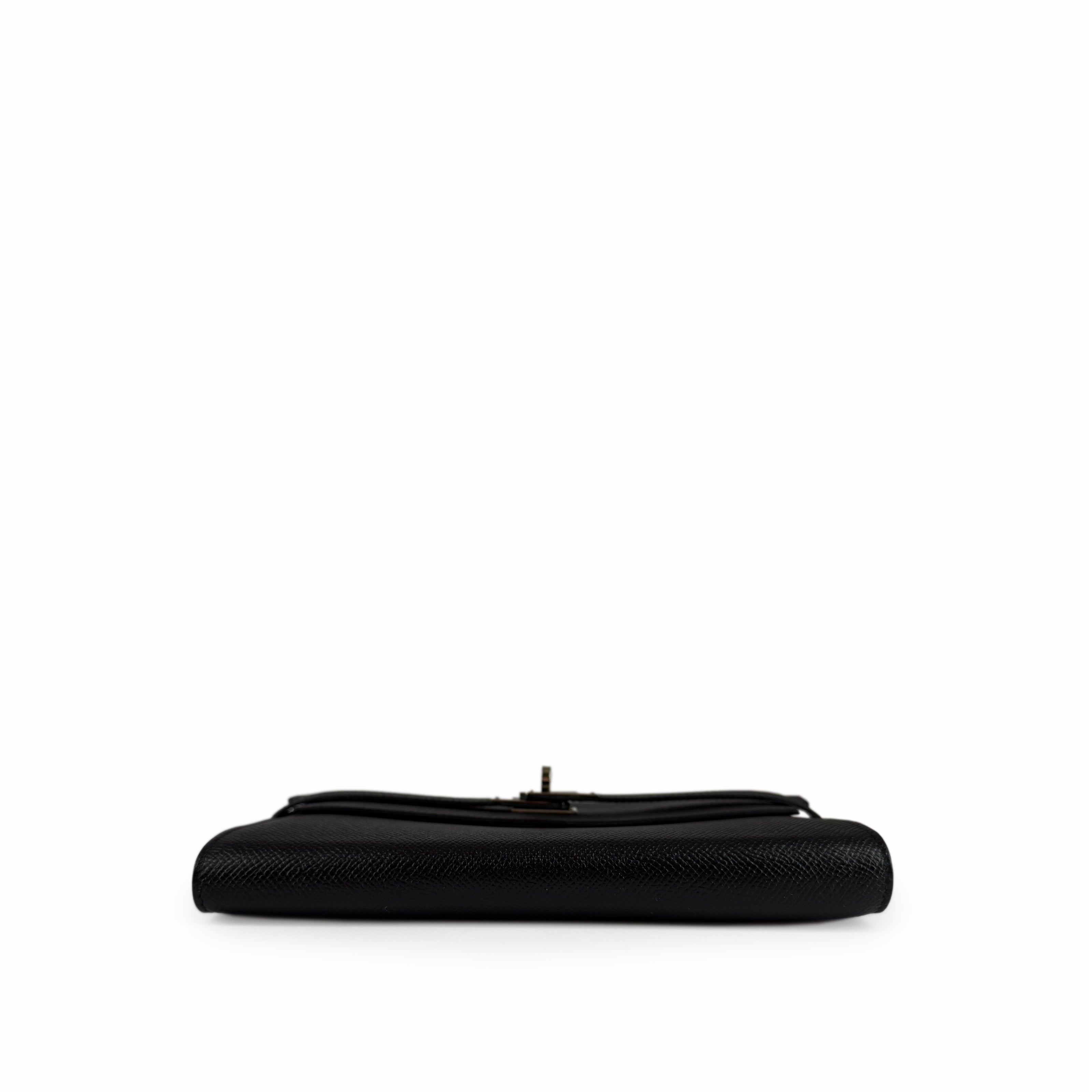 Hermès Kelly Long Wallet Black Epsom PHW