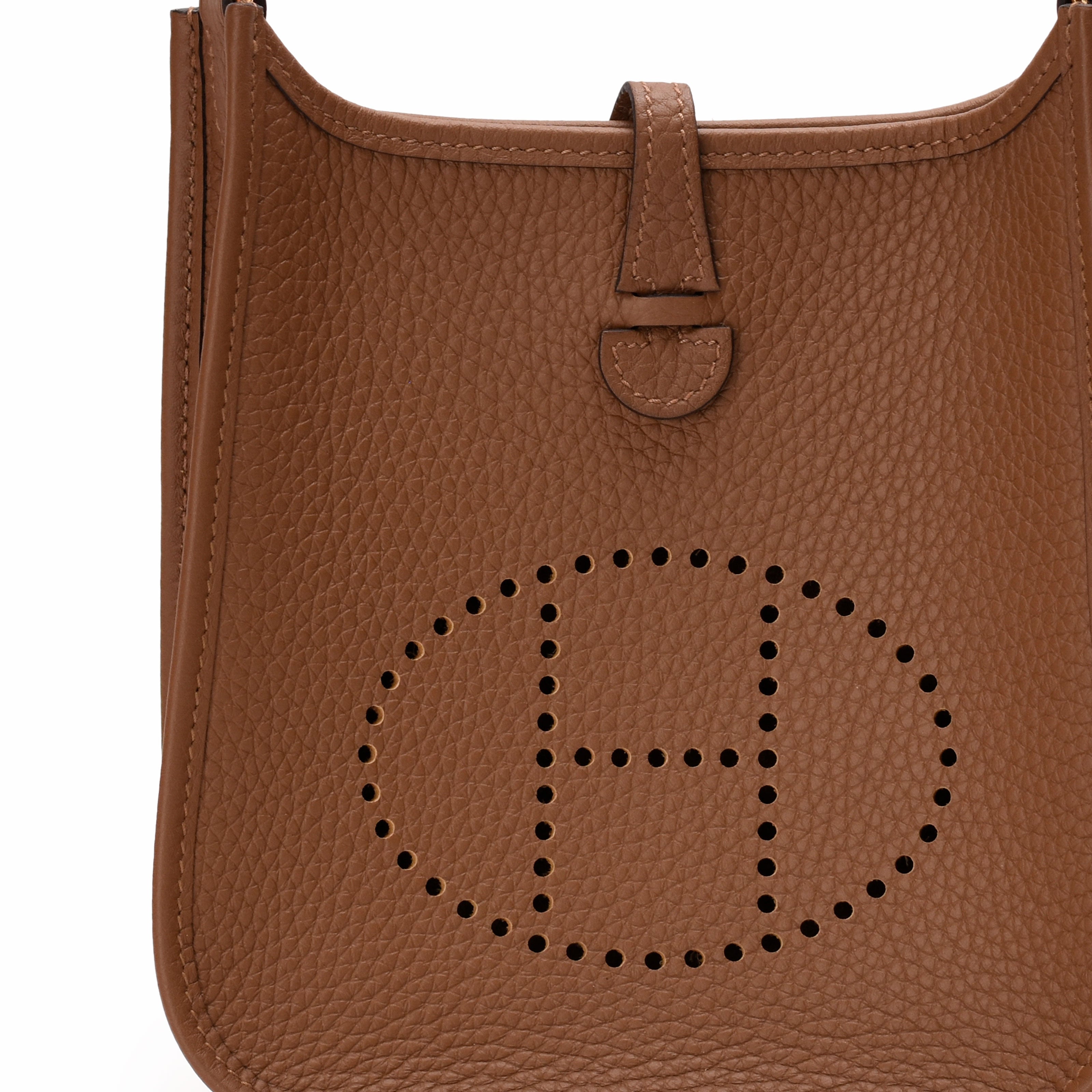 Hermès Mini Evelyne Beige De Weimar Clemence GHW
