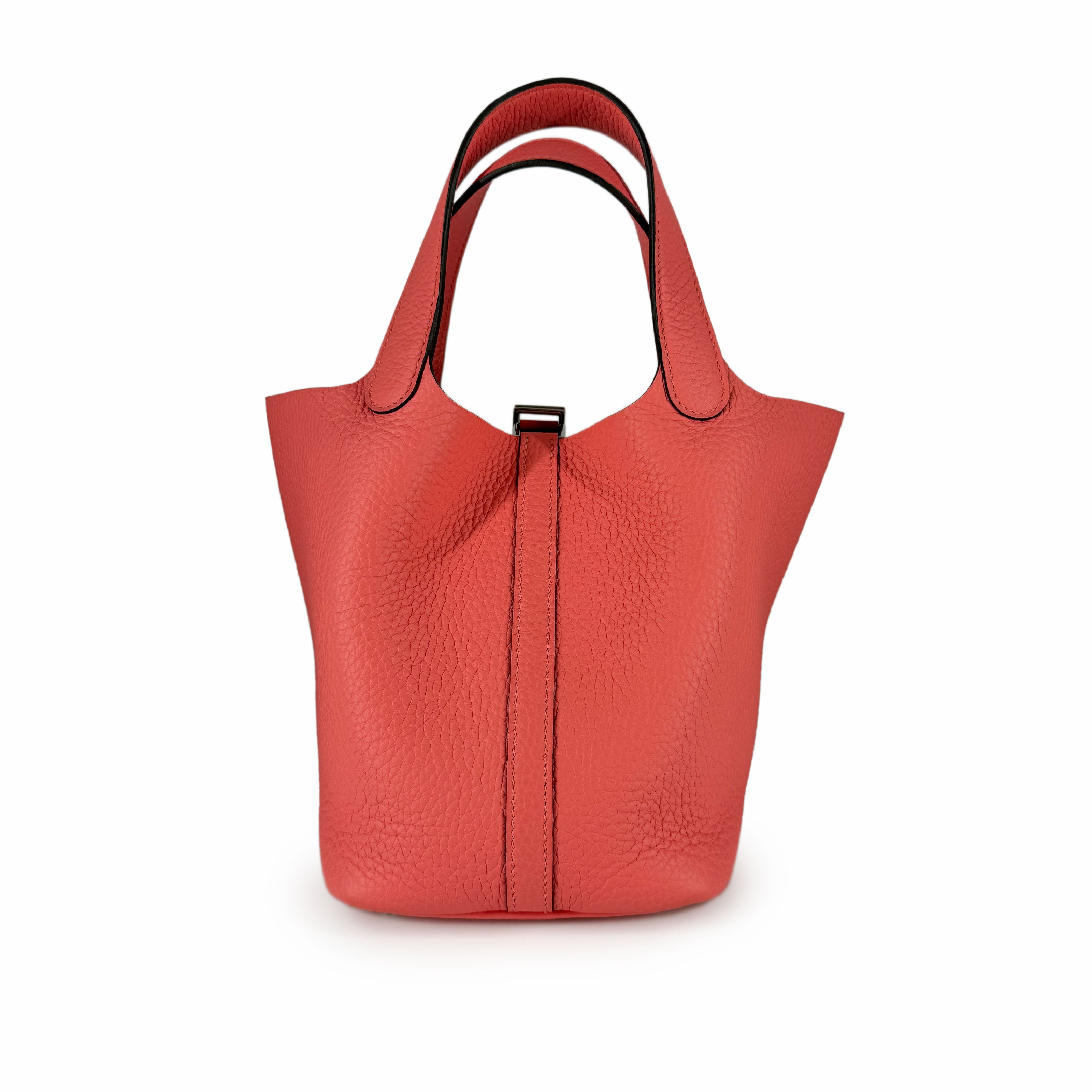 Hermès Picotin 18 Rose Azalee Clemence PHW