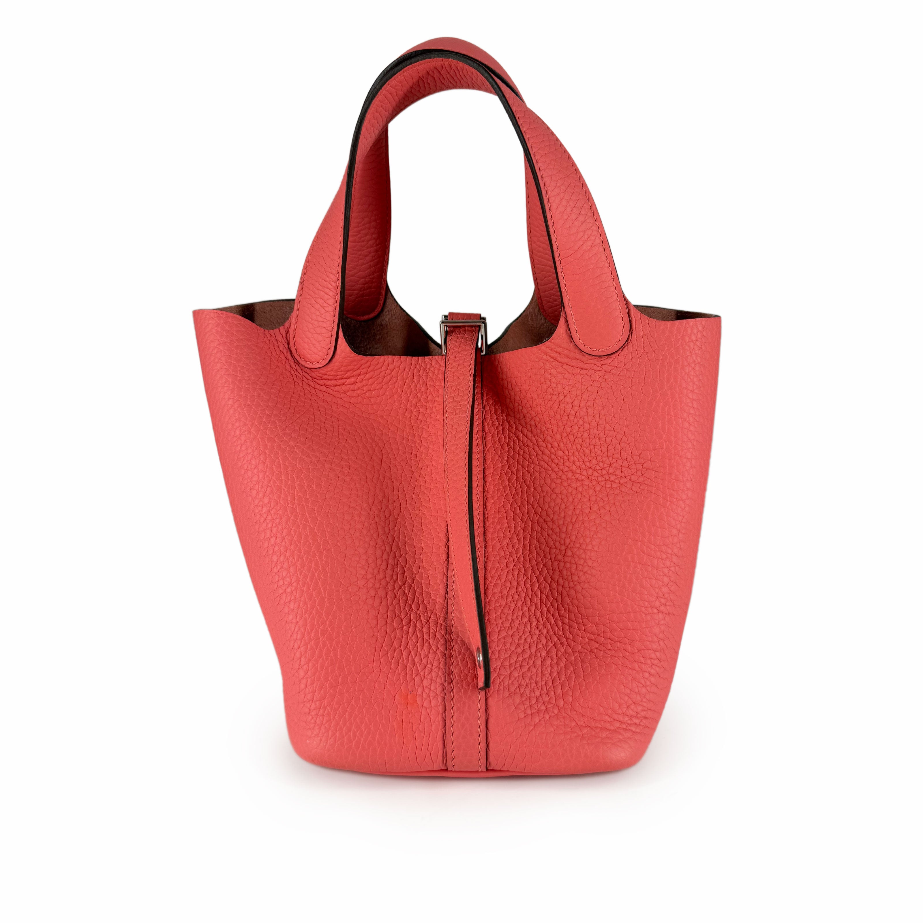 Hermès Picotin 18 Rose Azalee Clemence PHW
