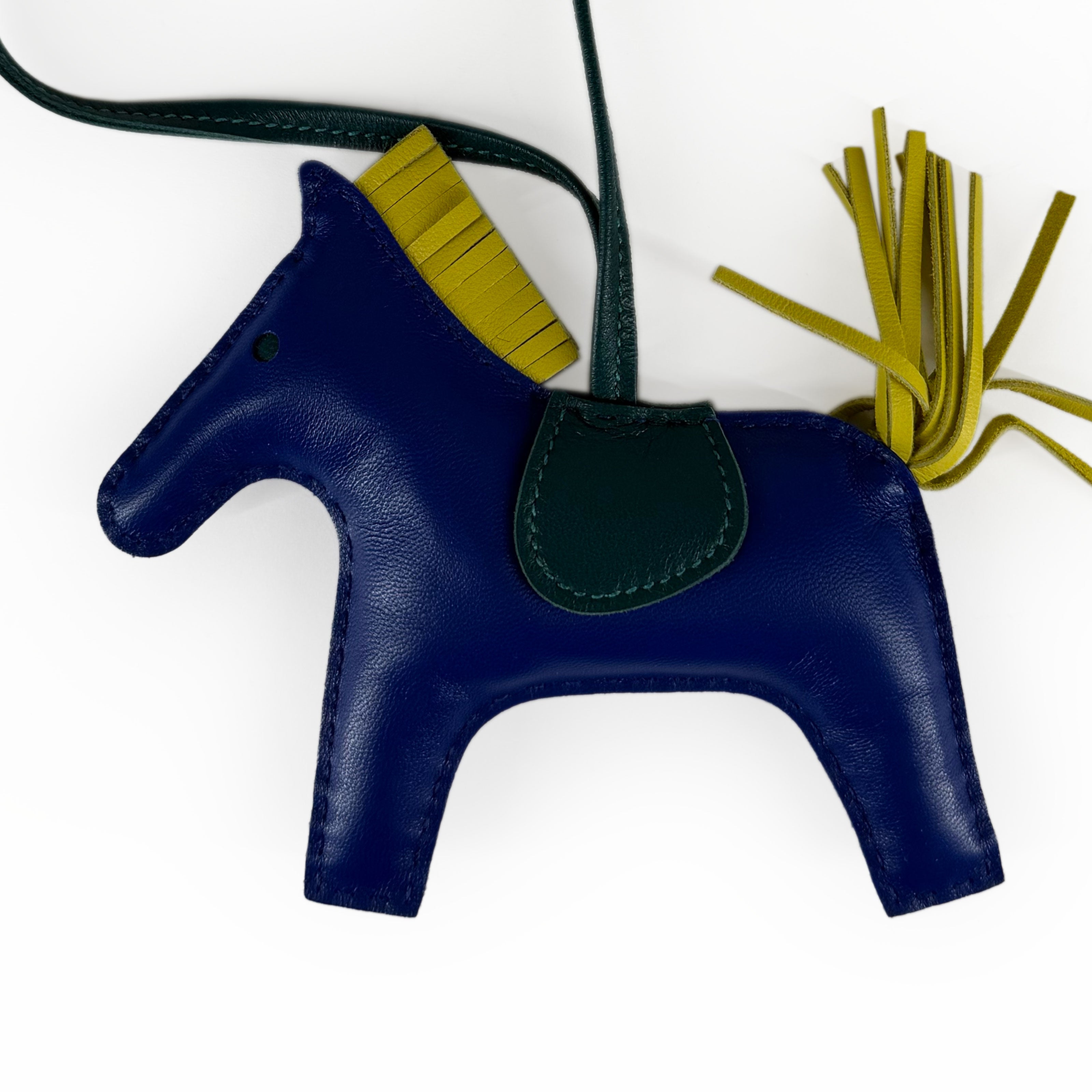 Hermès Rodeo MM Charm Blue