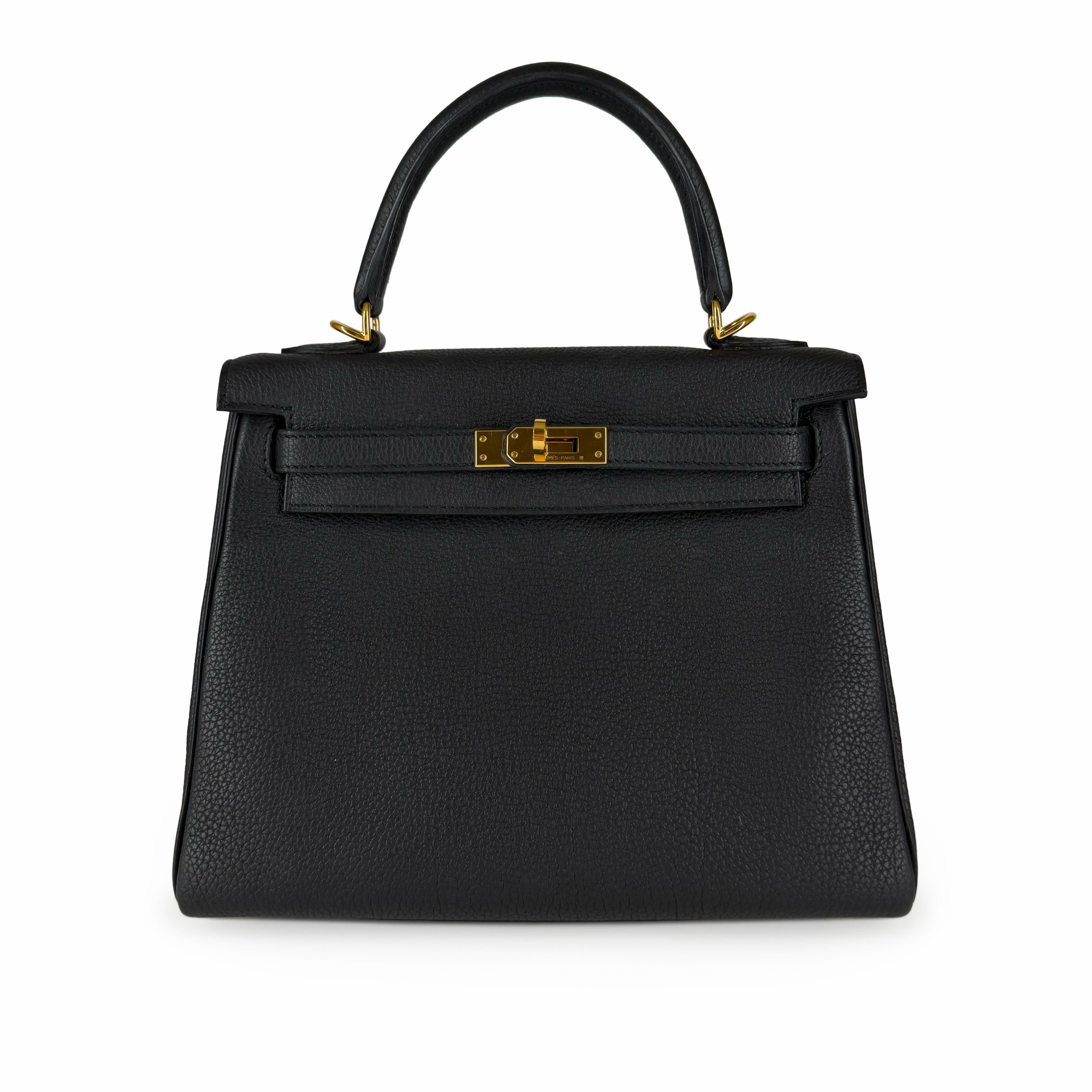 Hermès Kelly 25 Black Togo GHW