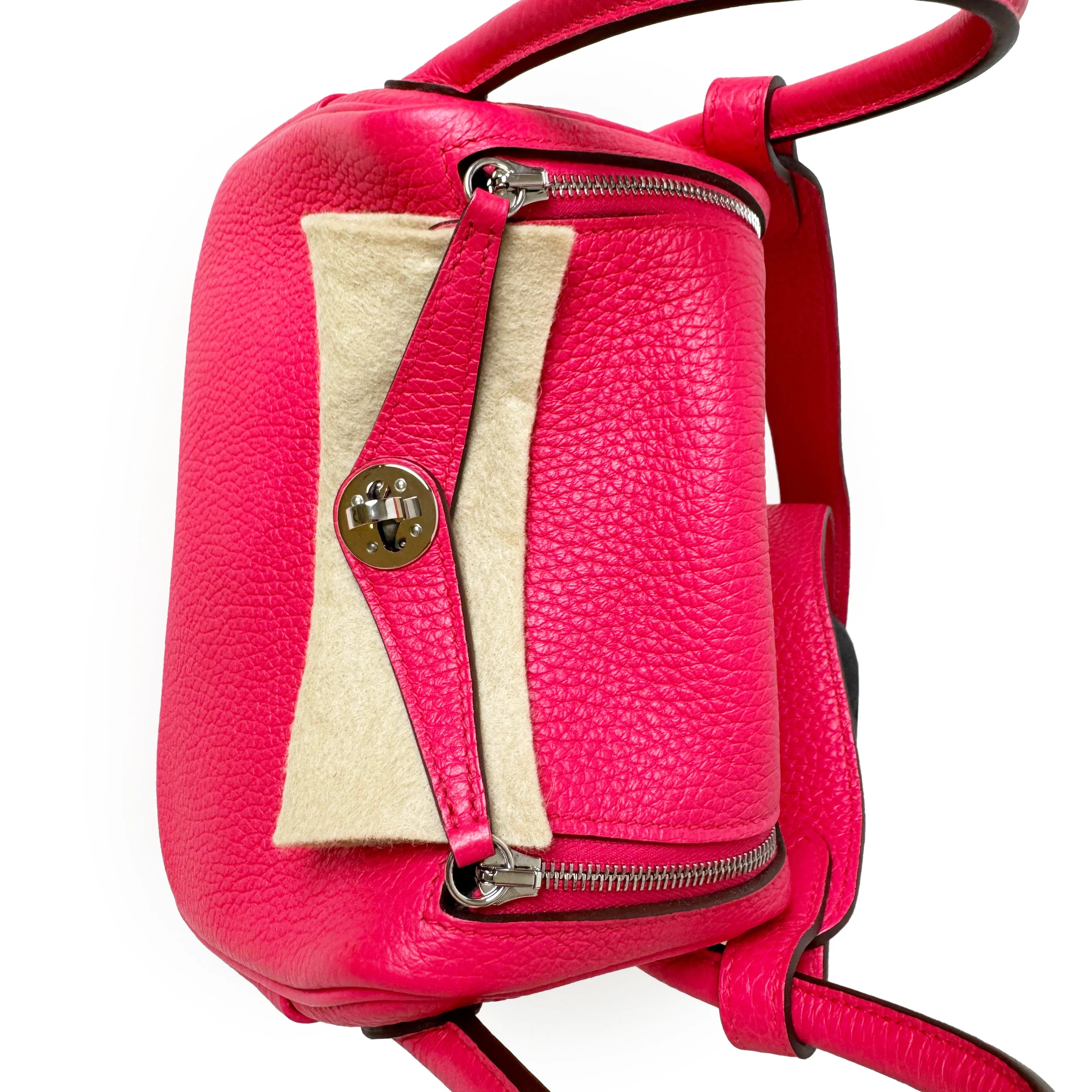 Hermès Mini Lindy Framboise PHW