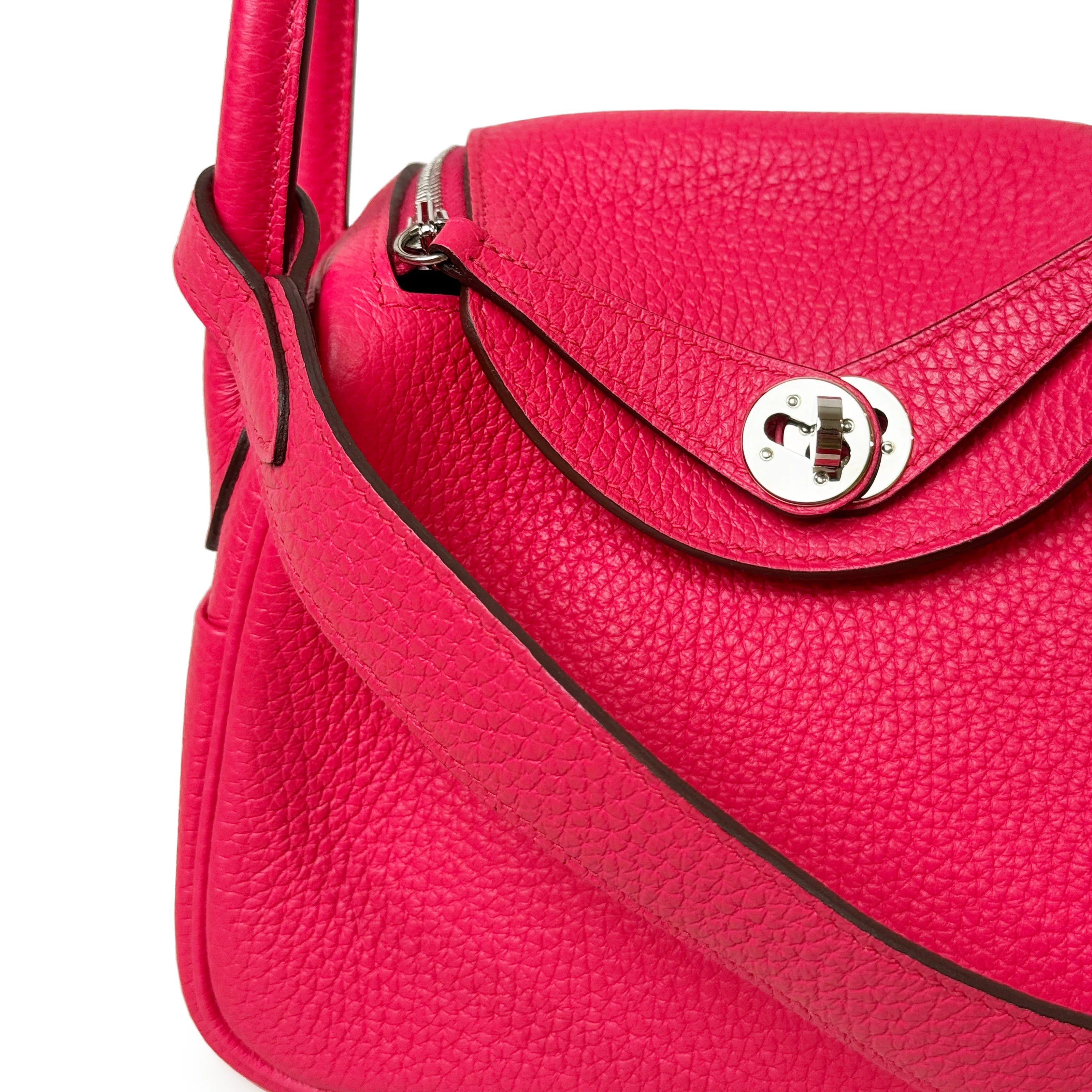 Hermès Mini Lindy Framboise PHW