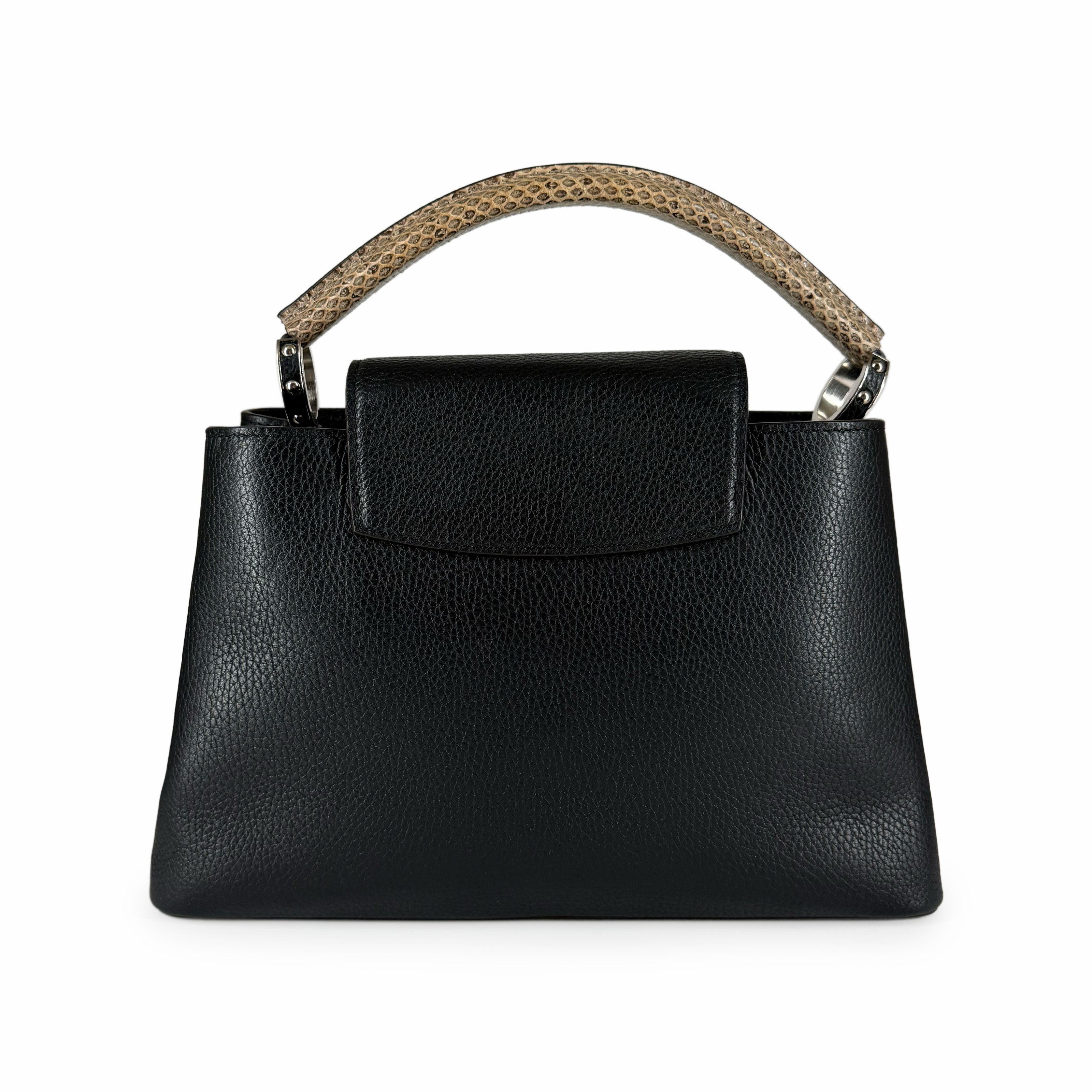 Louis Vuitton Capucines MM Black Python
