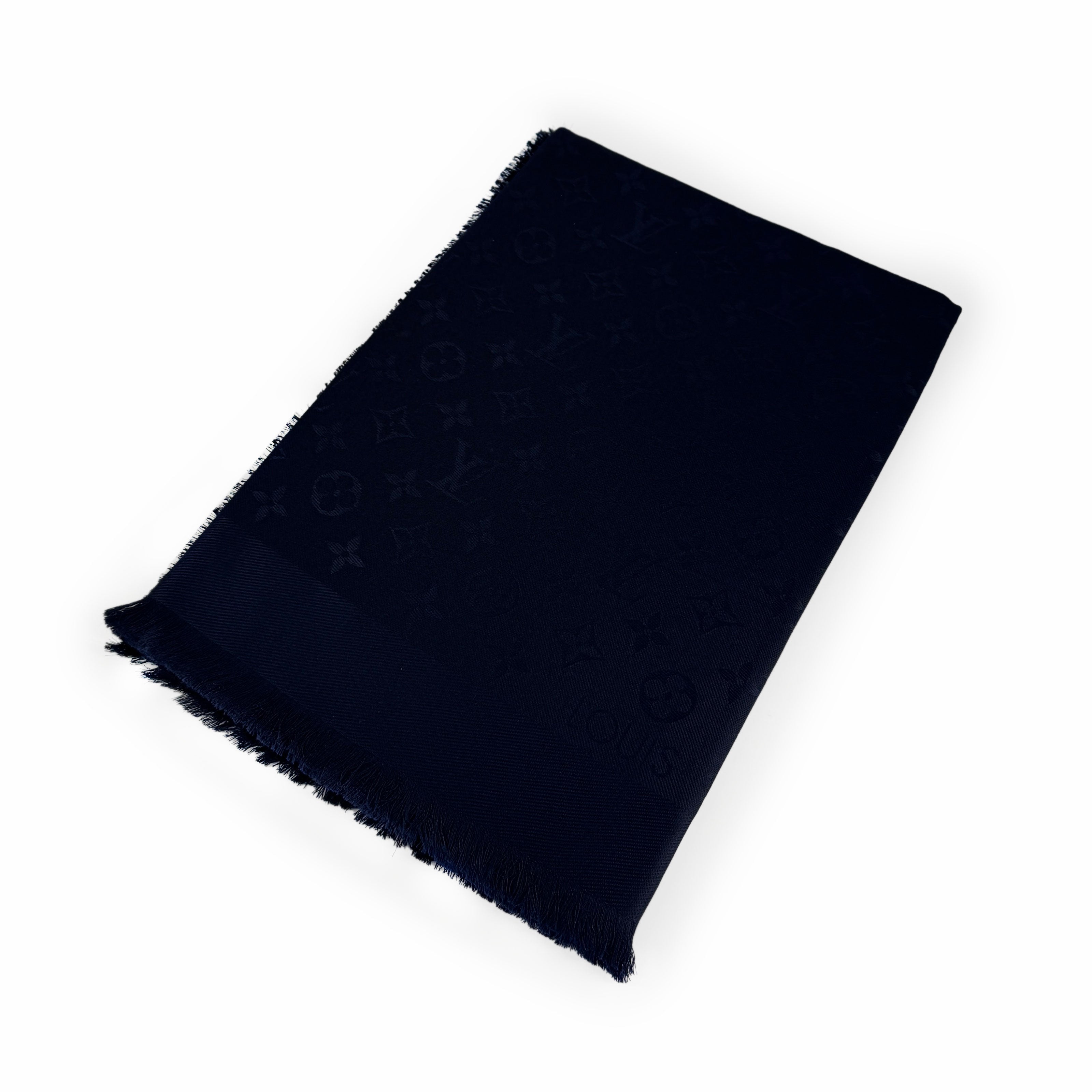 Louis Vuitton Monogram Shawl Navy Blue