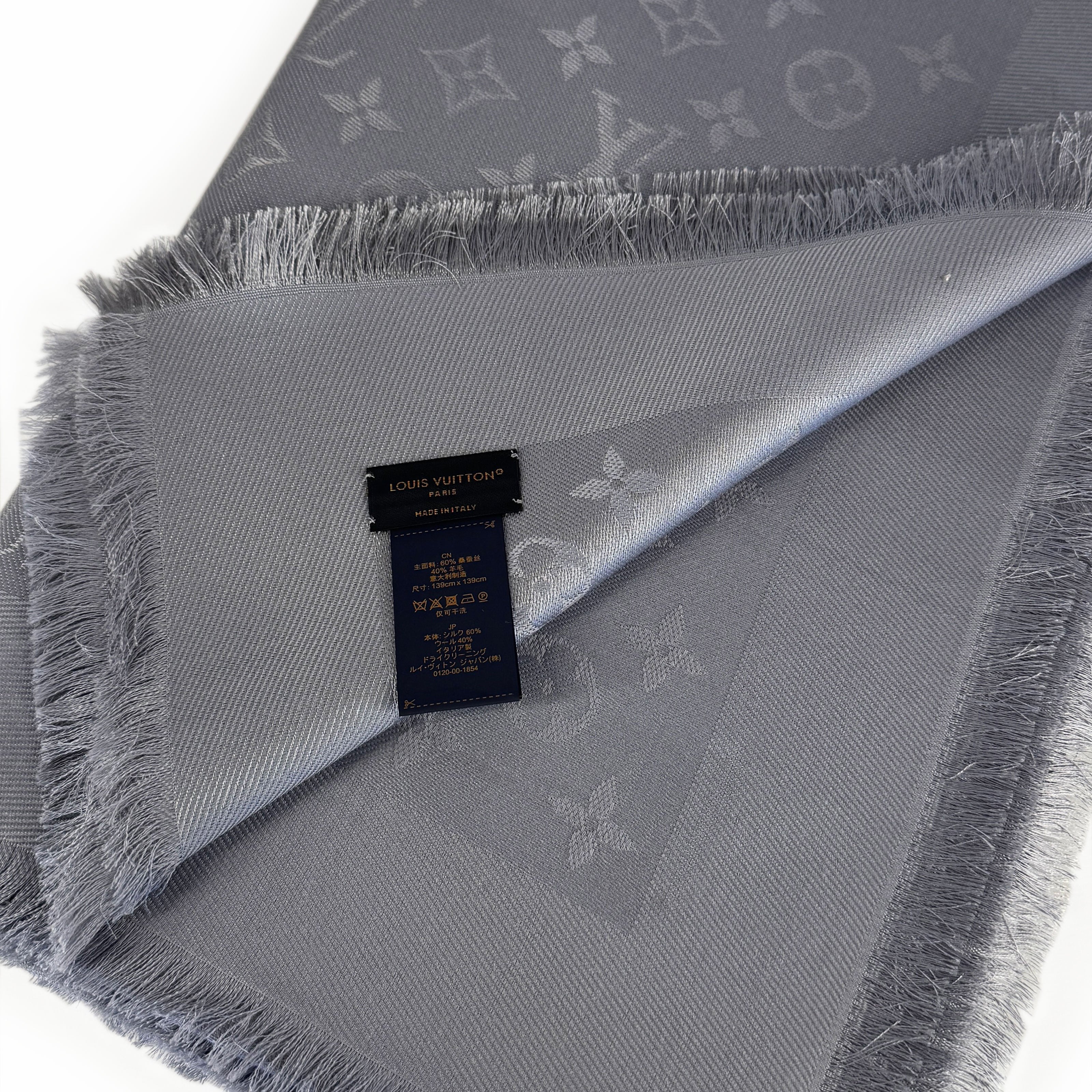 Louis Vuitton Monogram Shawl Gray