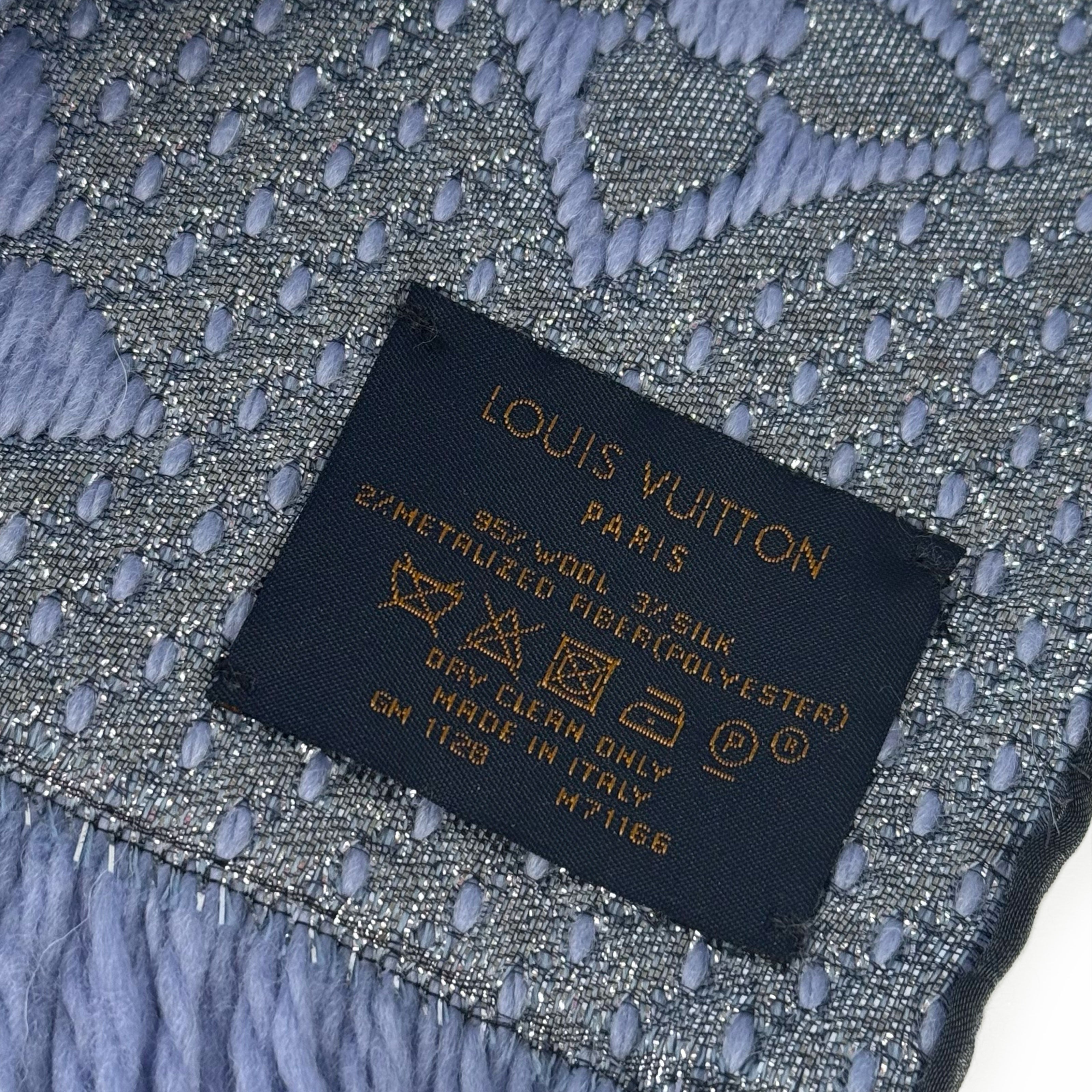 Louis Vuitton Logomania Scarf Blue