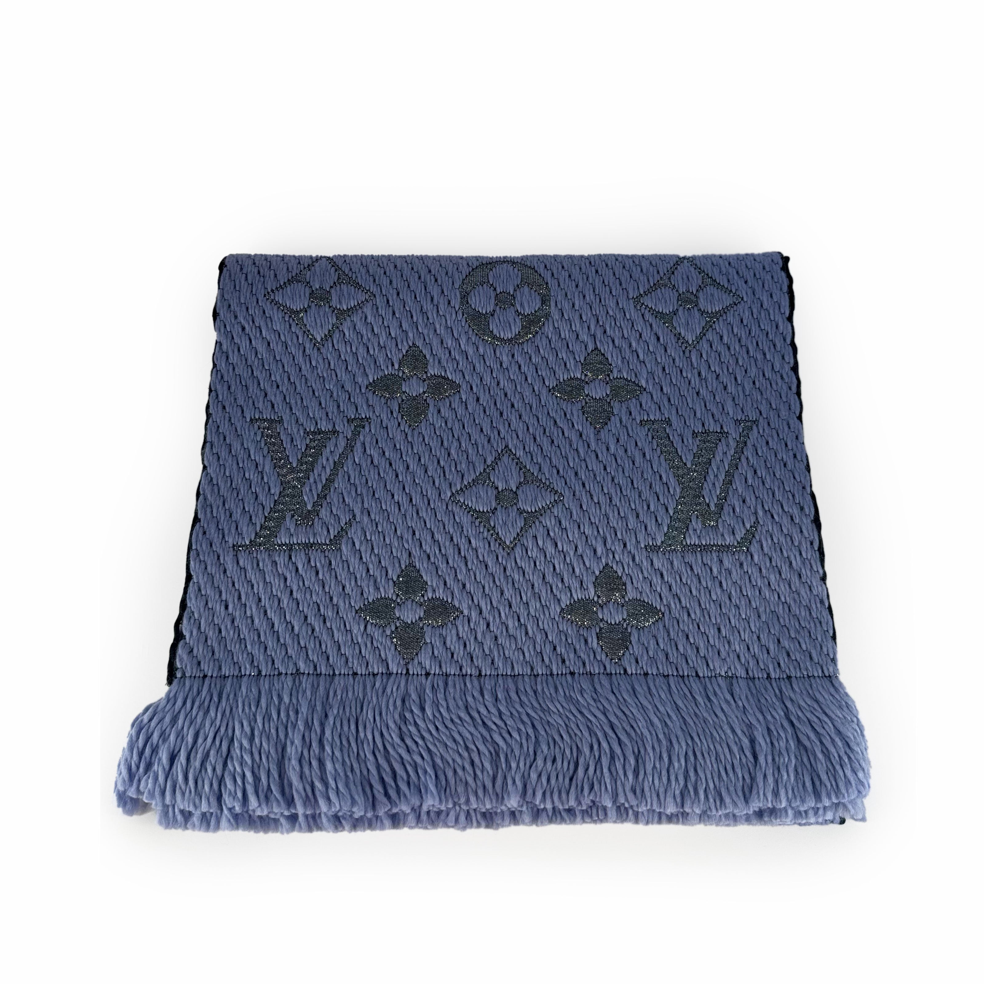 Louis Vuitton Logomania Scarf Blue