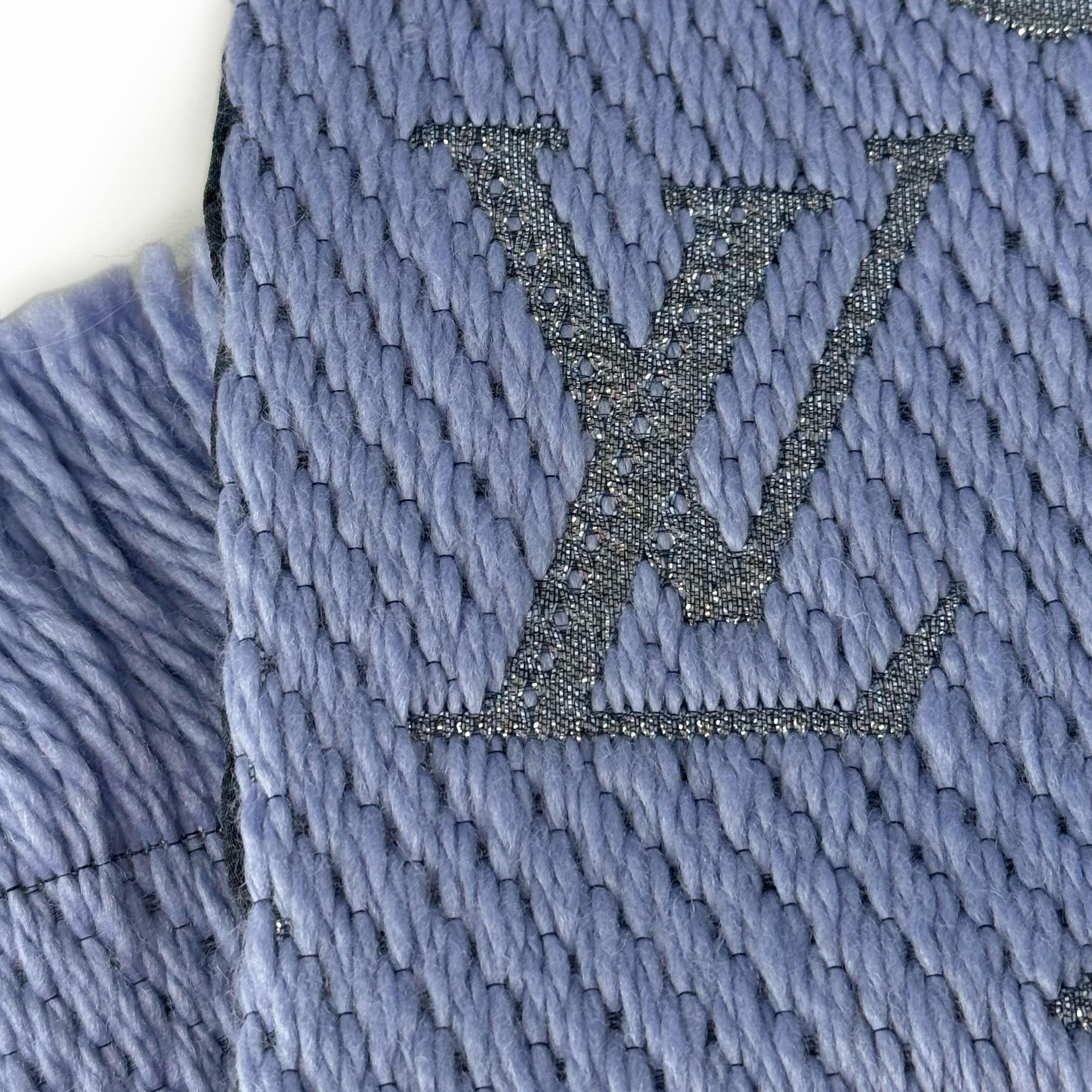 Louis Vuitton Logomania Scarf Blue