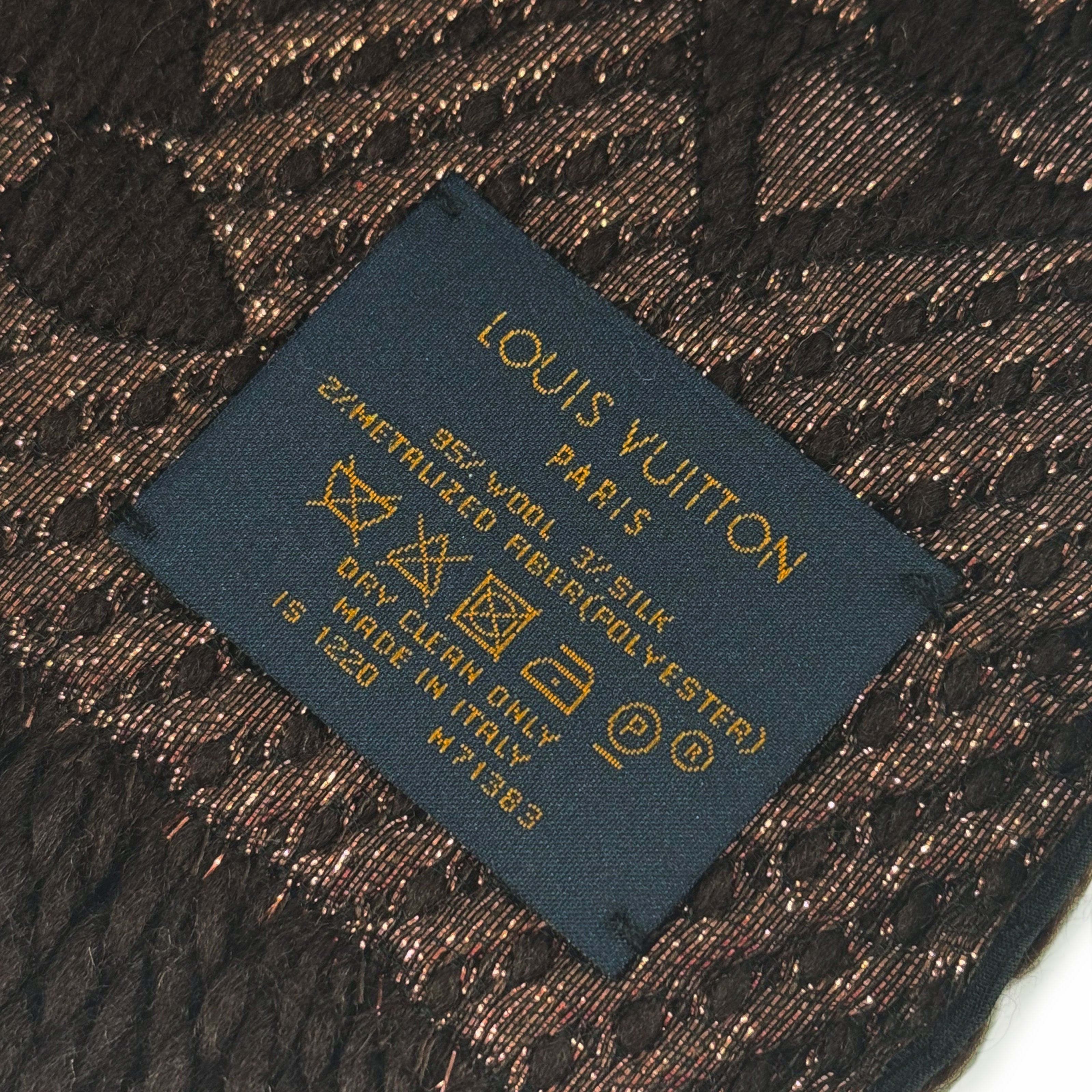 Louis Vuitton Logomania Scarf Brown