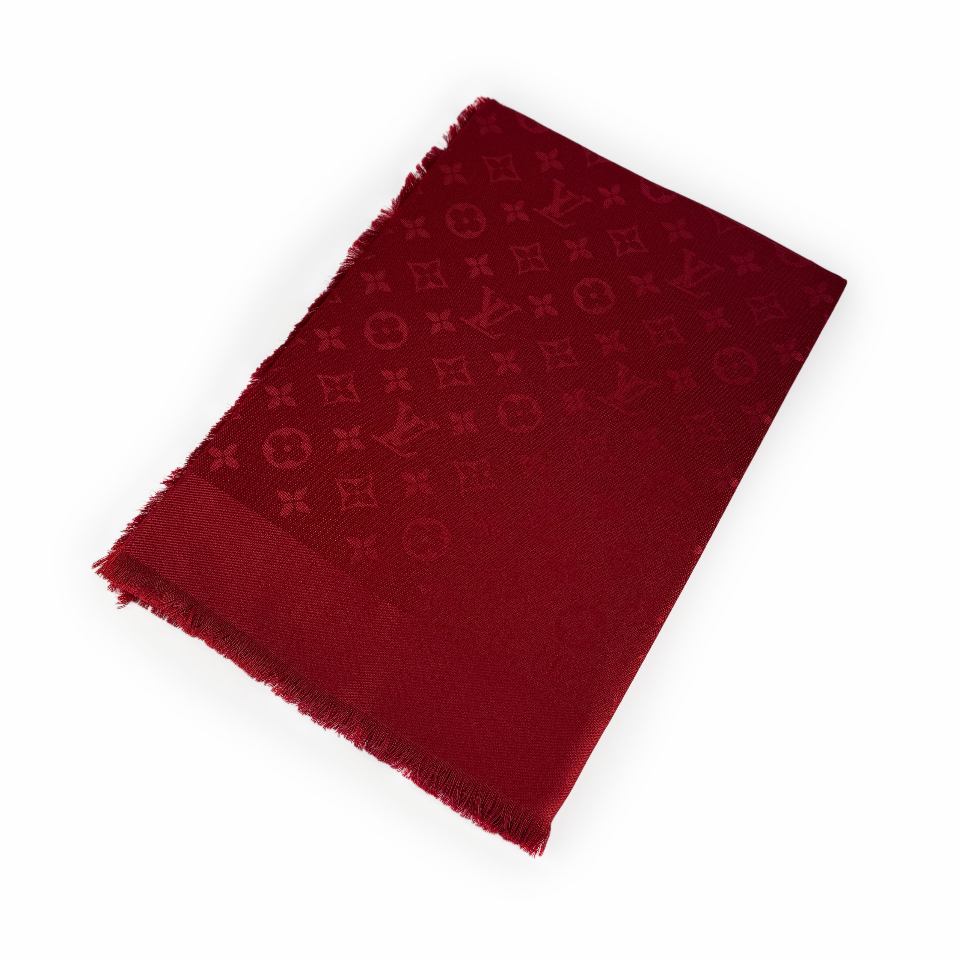 Louis Vuitton Monogram Classic Shawl Red