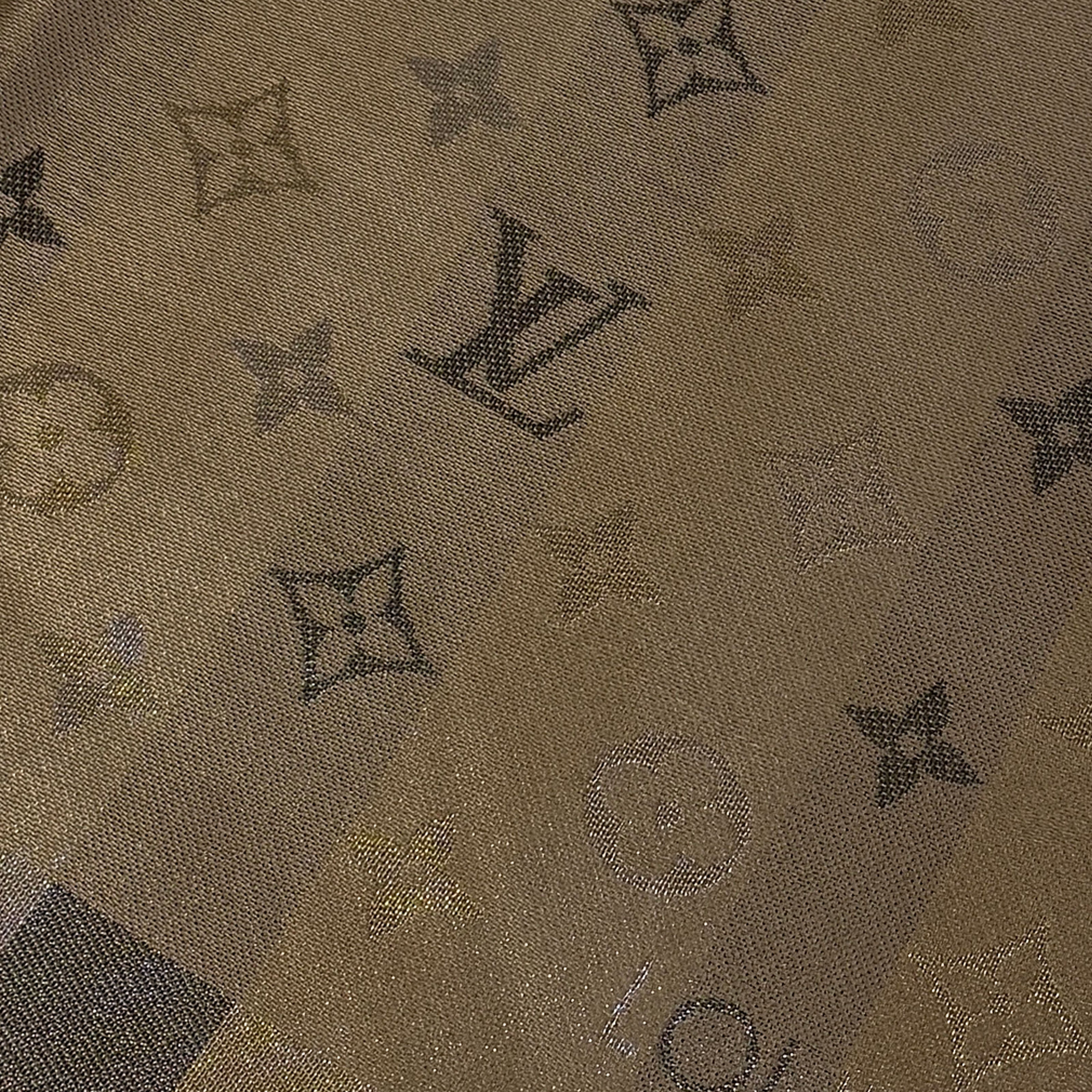 Louis Vuitton So Shine Monogram Shawl Beige