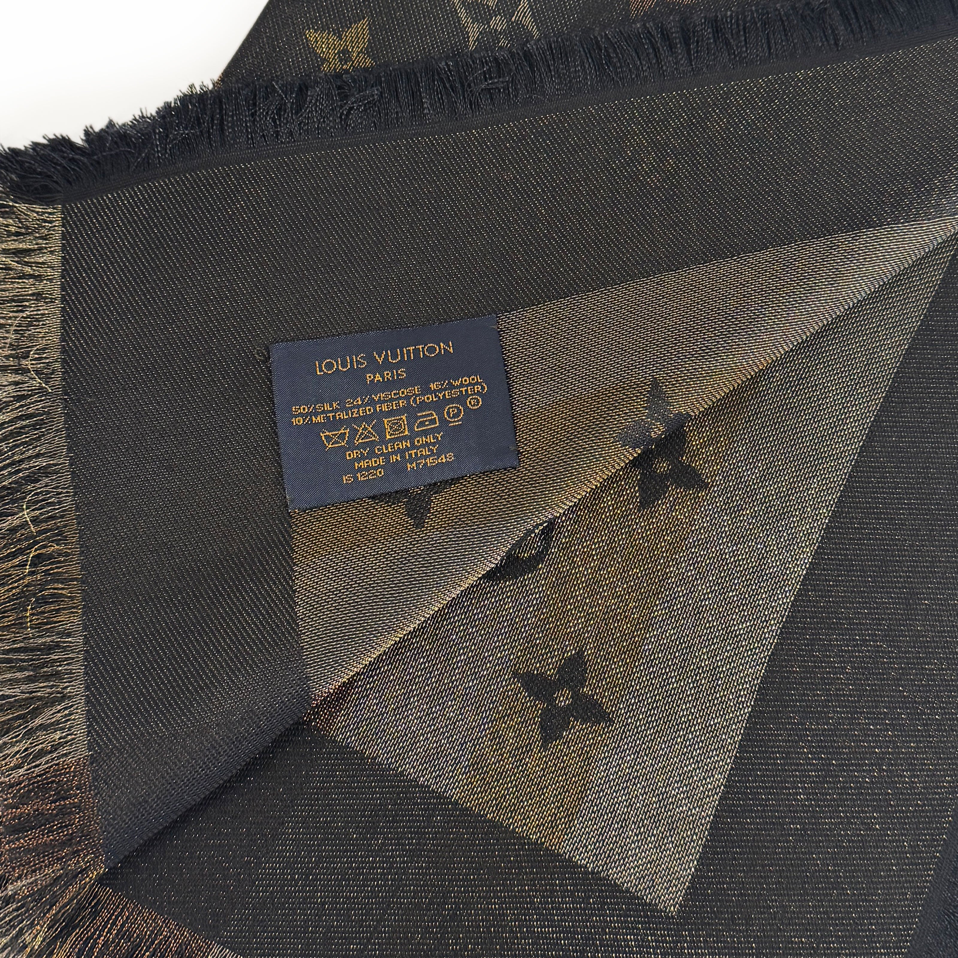 Louis Vuitton So Shine Monogram Shawl Brown