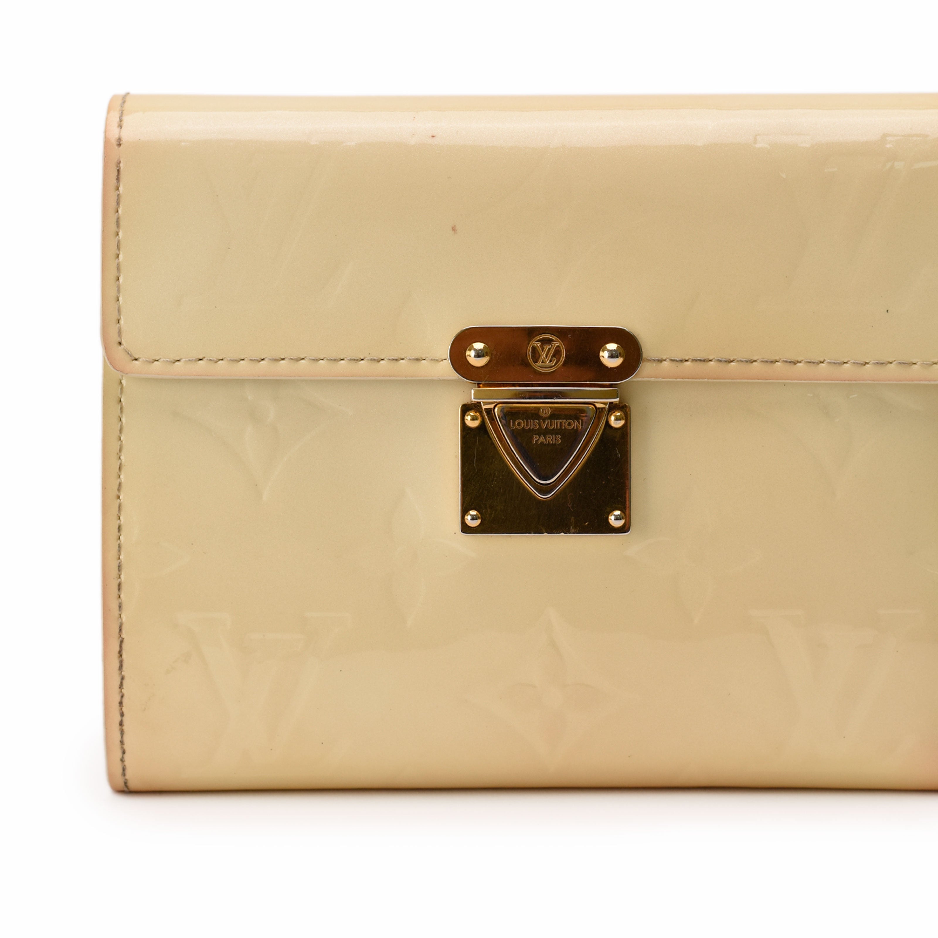 Louis Vuitton Koala Trifold Monogram Vernis Perle Wallet