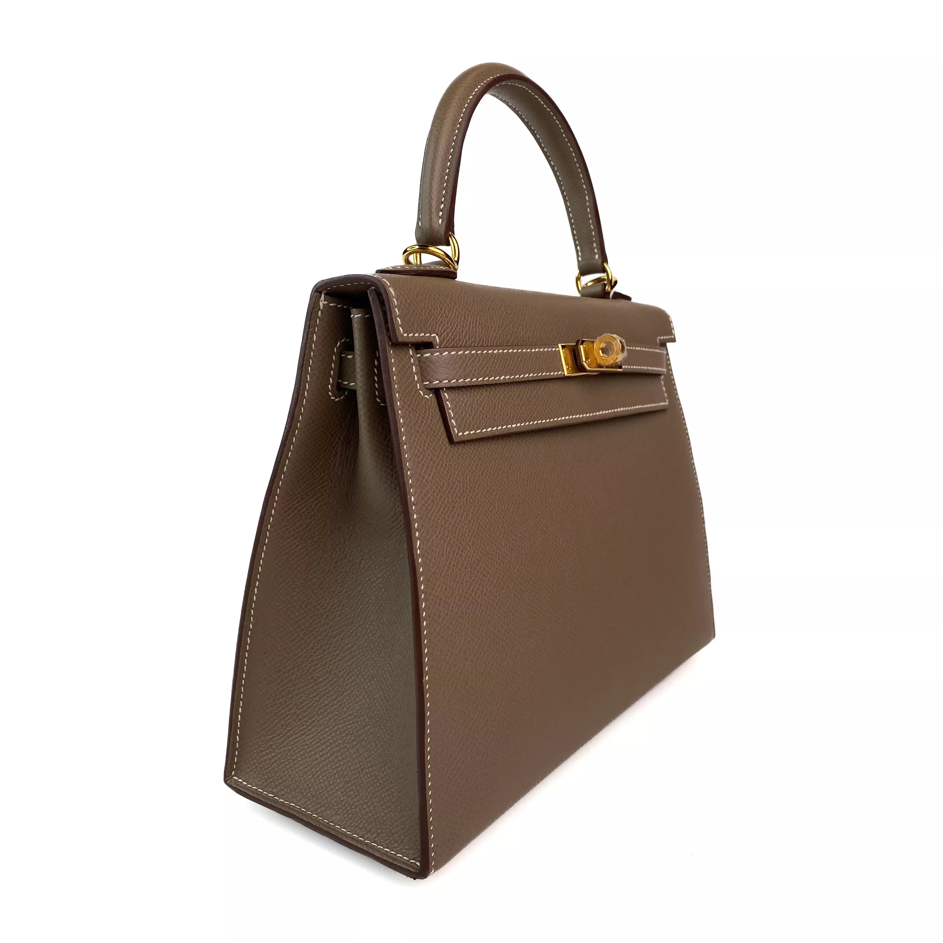 Hermes Kelly 25 in Etoupe Epsom Leather GHW 2