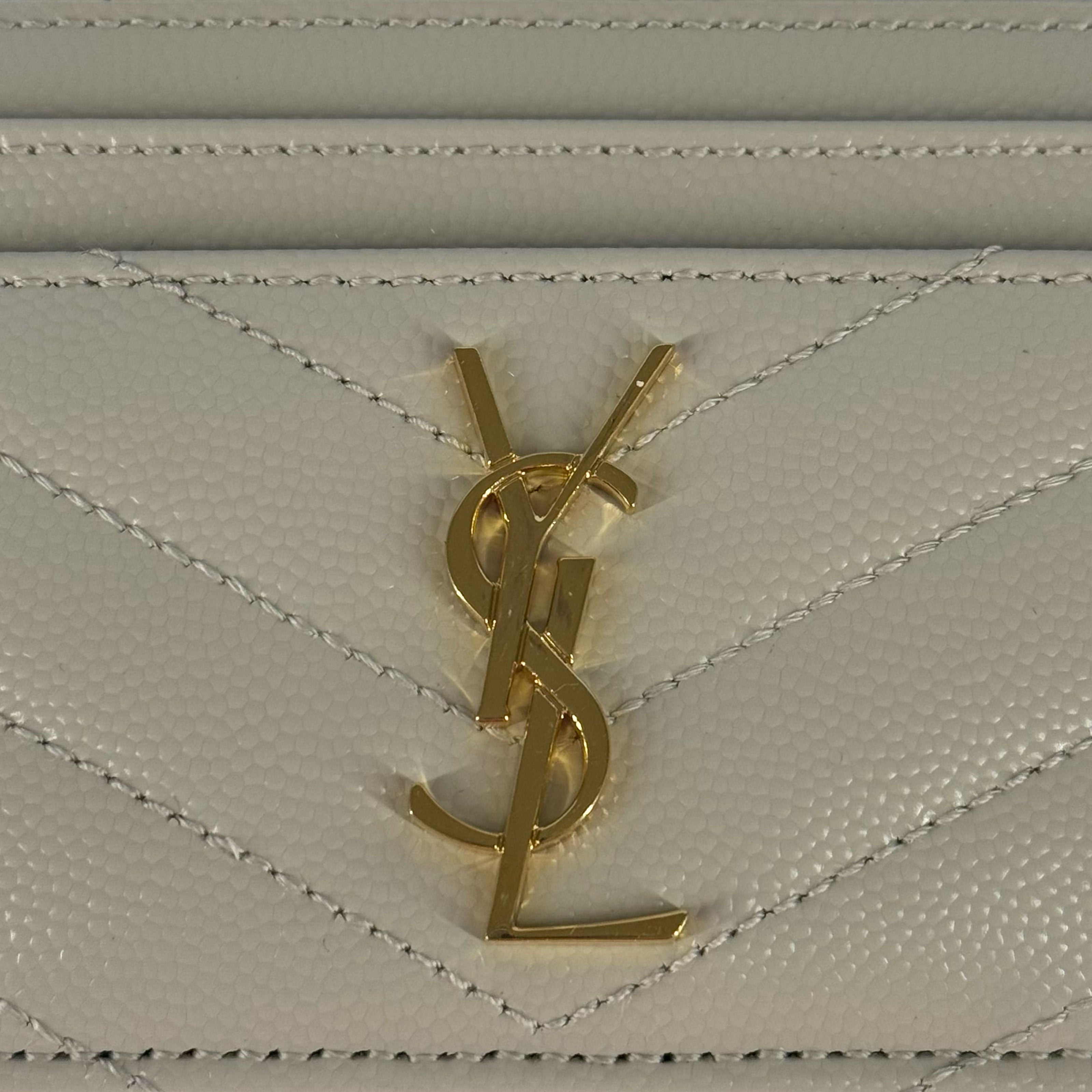 Saint Laurent Card Holder Blanc Vintage