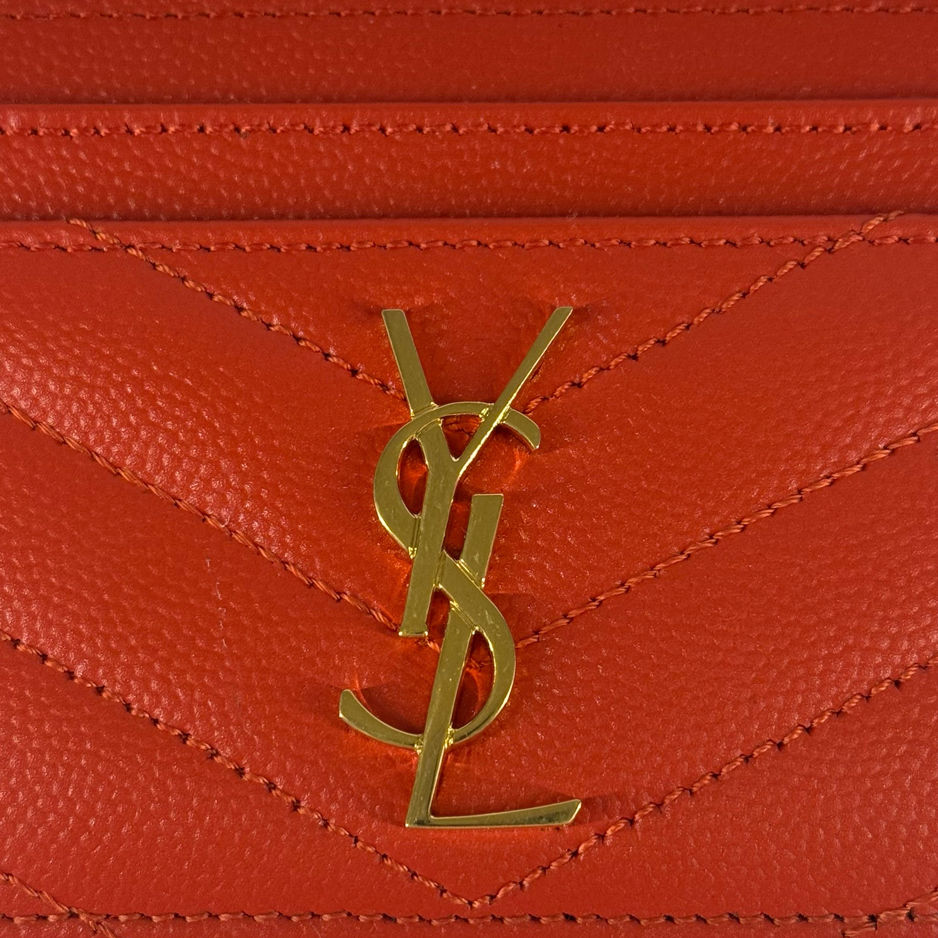 Saint Laurent Card Holder Red
