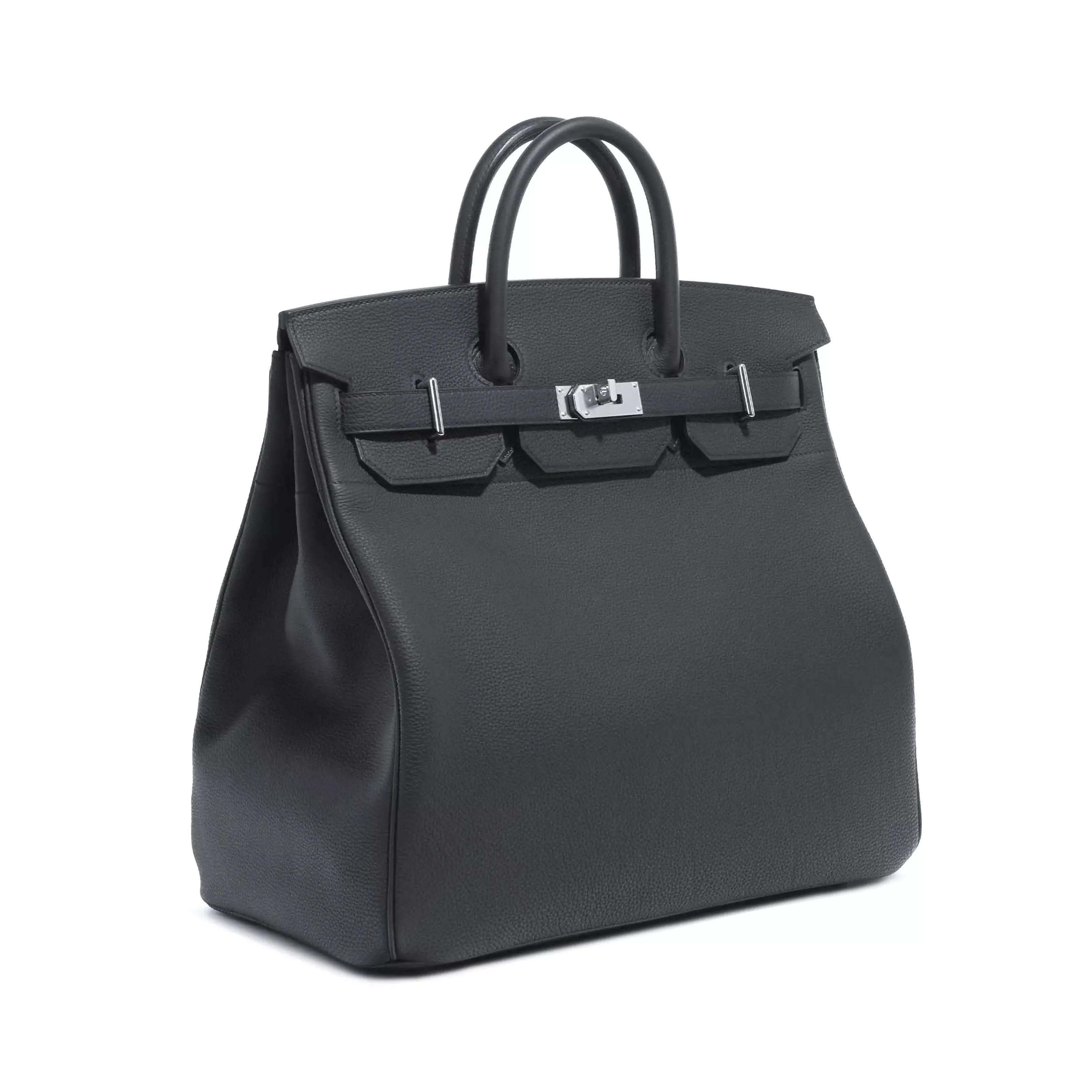 Hermès Haut à Courroies 40 HAC Travel Bag in Ardoise Togo Leather with Palladium Hardware 2